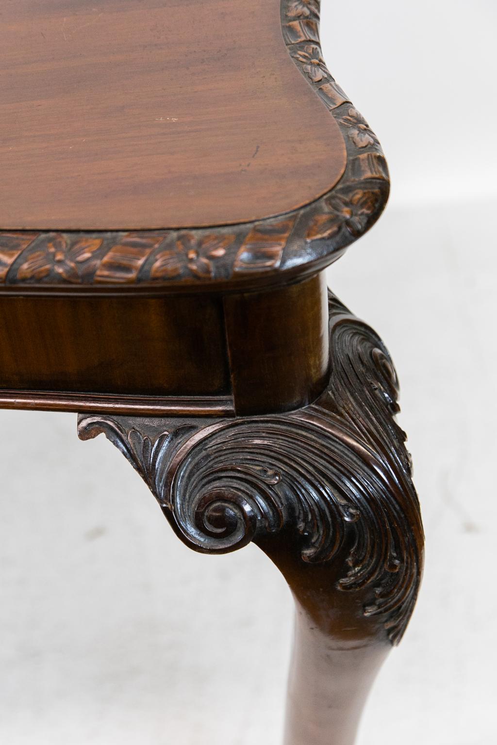 Hand-Carved English Chippendale Style Table
