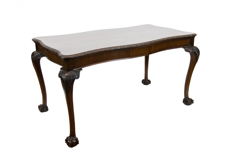 Mahogany English Chippendale Style Table For Sale