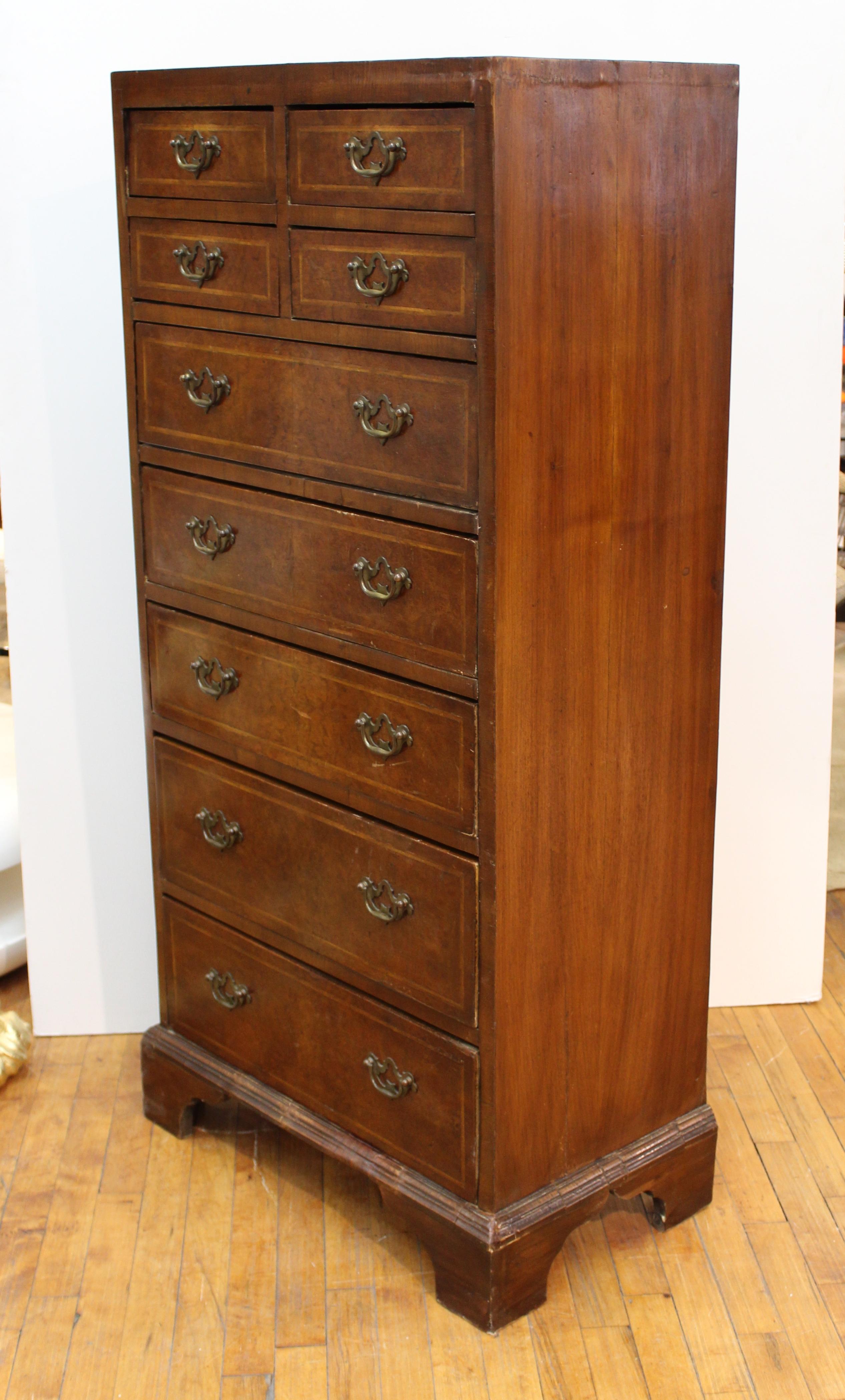 English Chippendale Tall Chest of Drawers 9