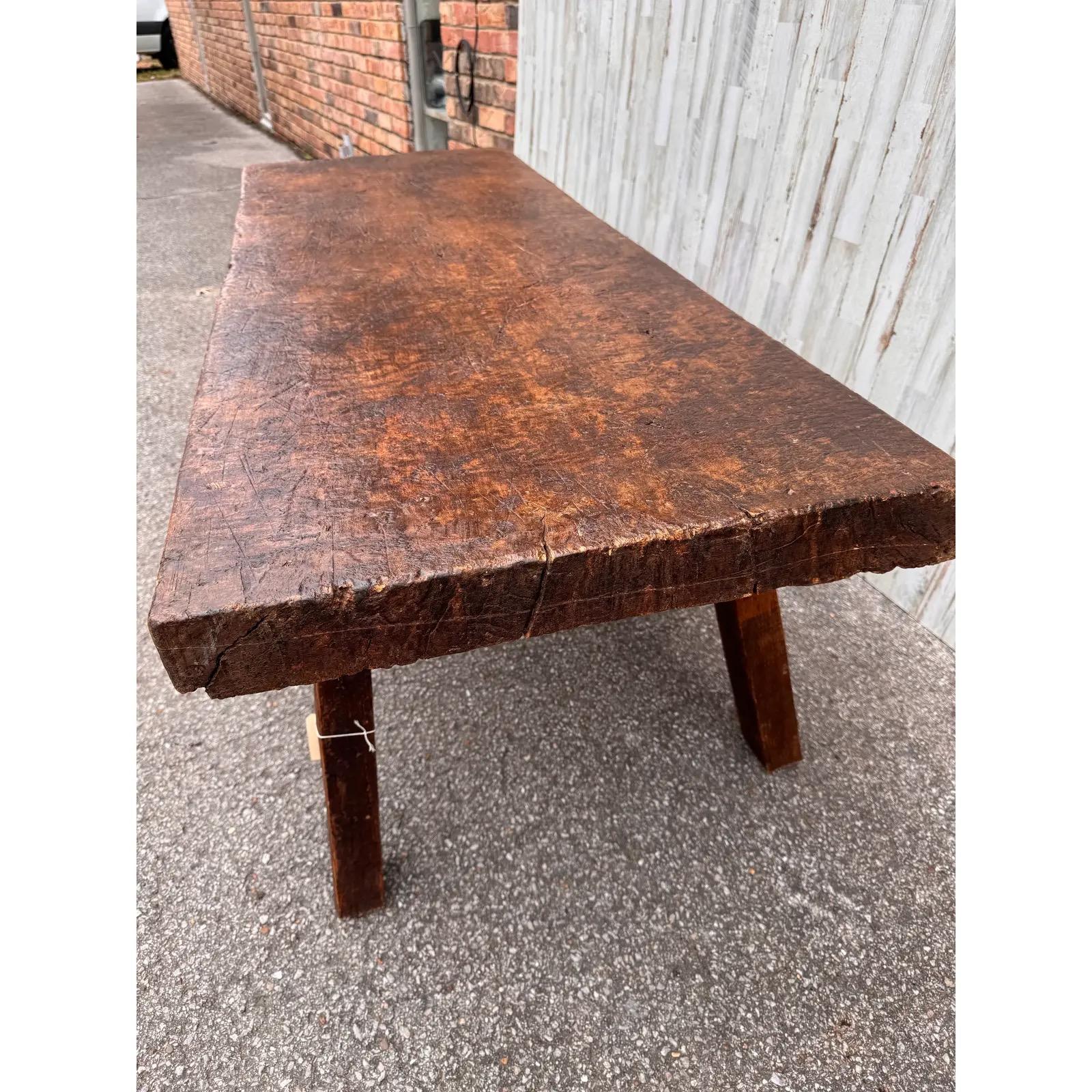 English Chopping Bench / Coffee Table For Sale 2