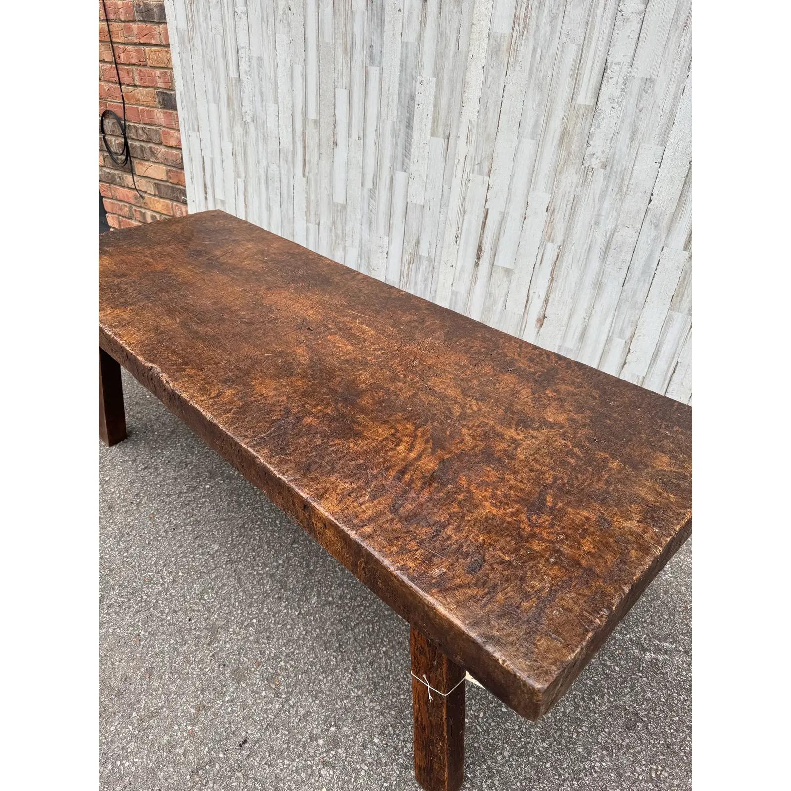 English Chopping Bench / Coffee Table For Sale 4