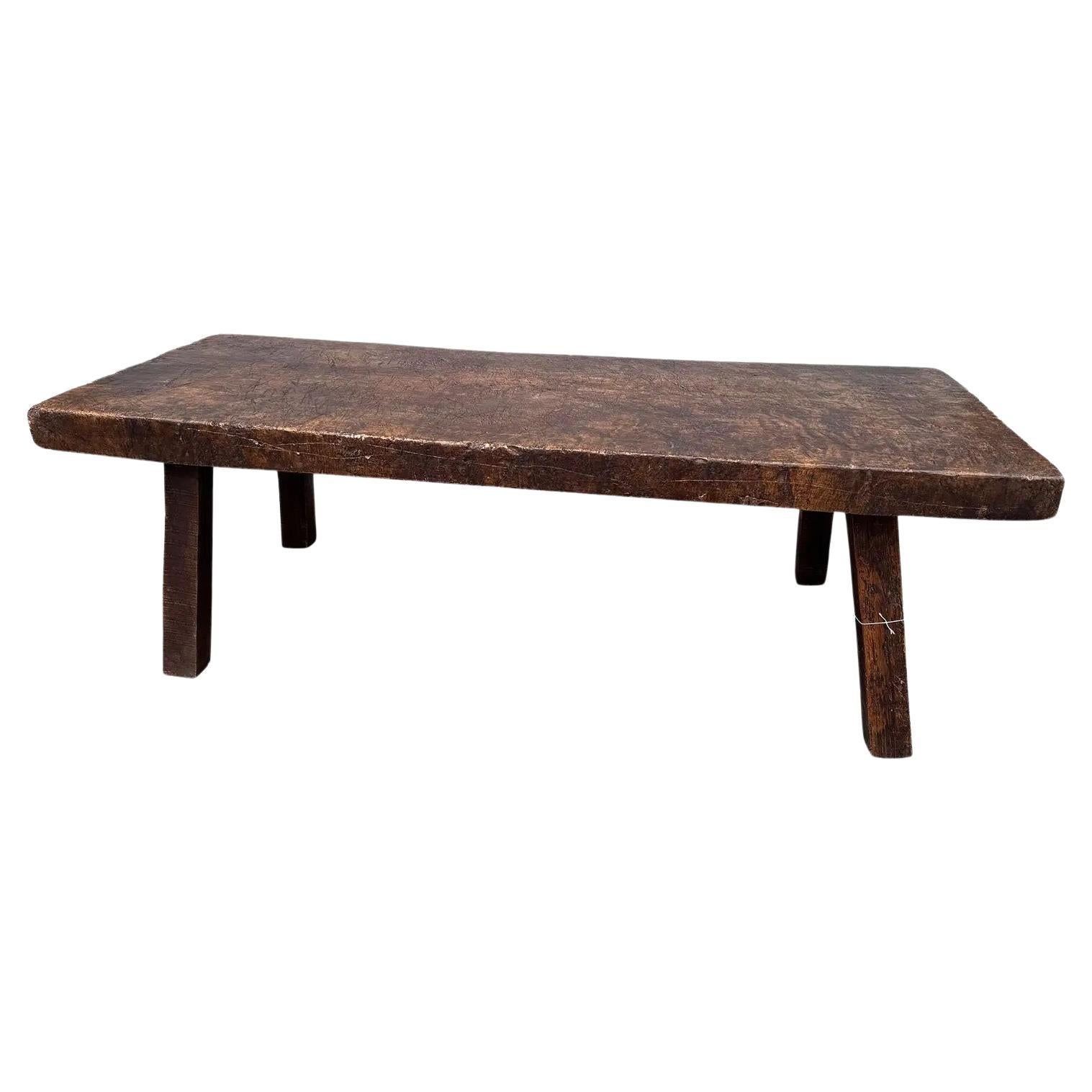 English Chopping Bench / Coffee Table For Sale