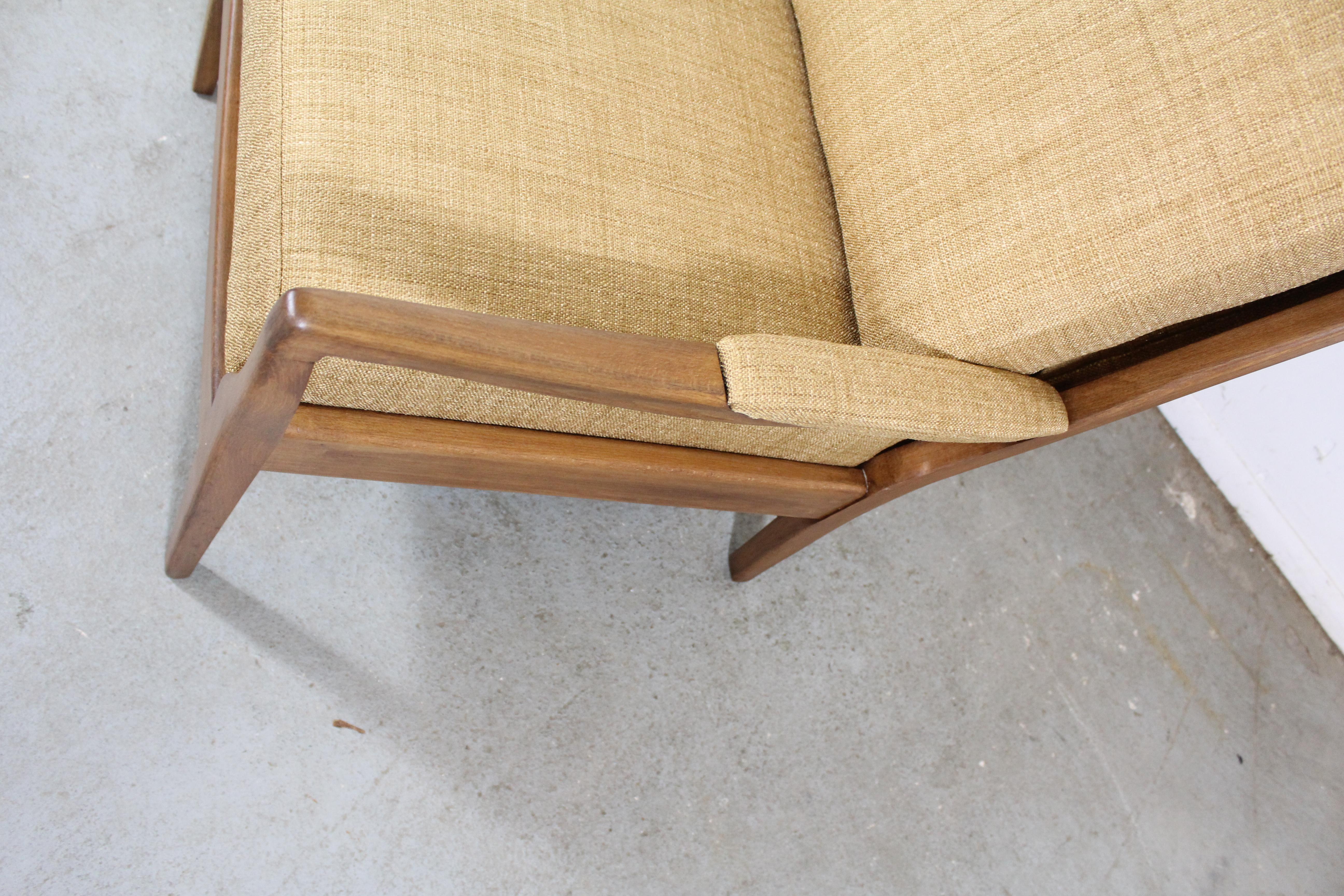 Unknown Mid Century Modern Walnut Open Arm Lounge Chair