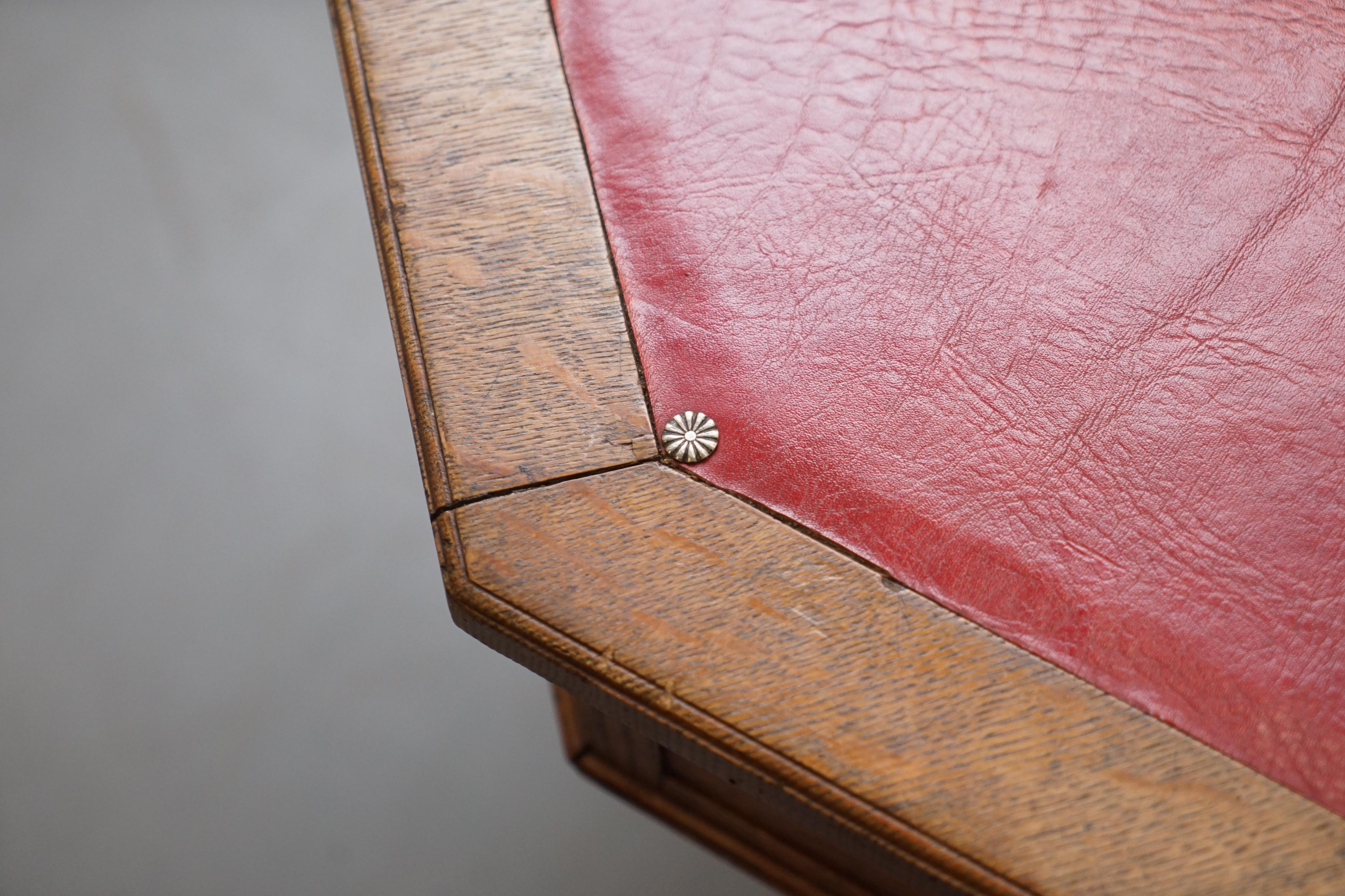 Mid-19th Century English circa 1850 Gothic Revival English Oak Octagonal Occasional Library Table