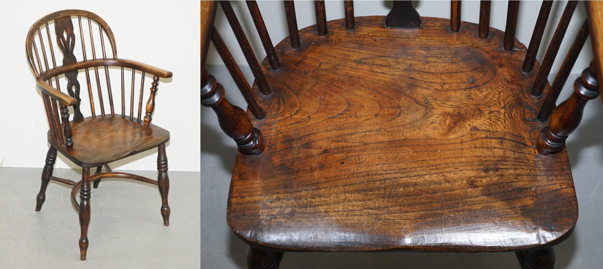 We are delighted to offer for sale this lovely solid ash and elm hand sawn circa 1880 Windsor stick back armchair

The antique Windsor chair is a country piece of antique furniture that usually comes with lovely charm and character. They were