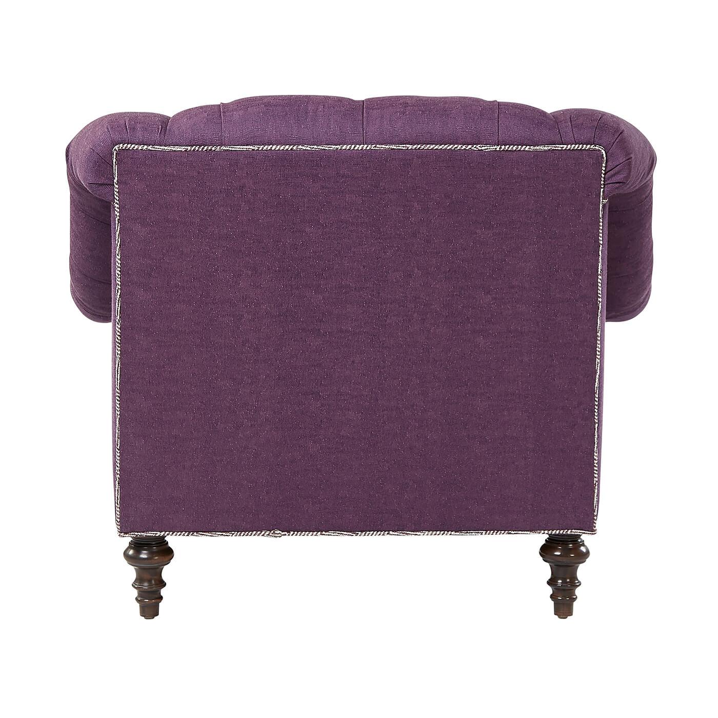 American English Classic Tufted Club Chair For Sale
