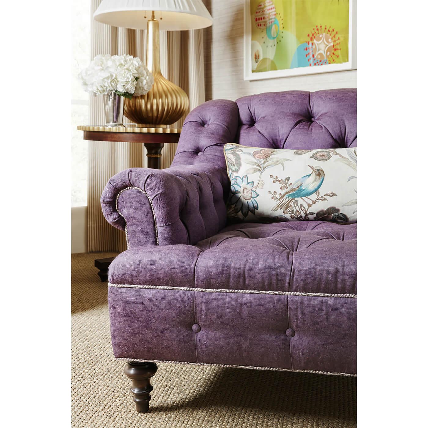 XXI secolo e contemporaneo Sedia Club Classica Inglese con rivestimento in tufting in vendita