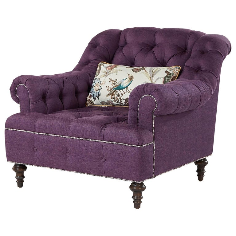 English Classic Tufted Club Chair For Sale at 1stDibs