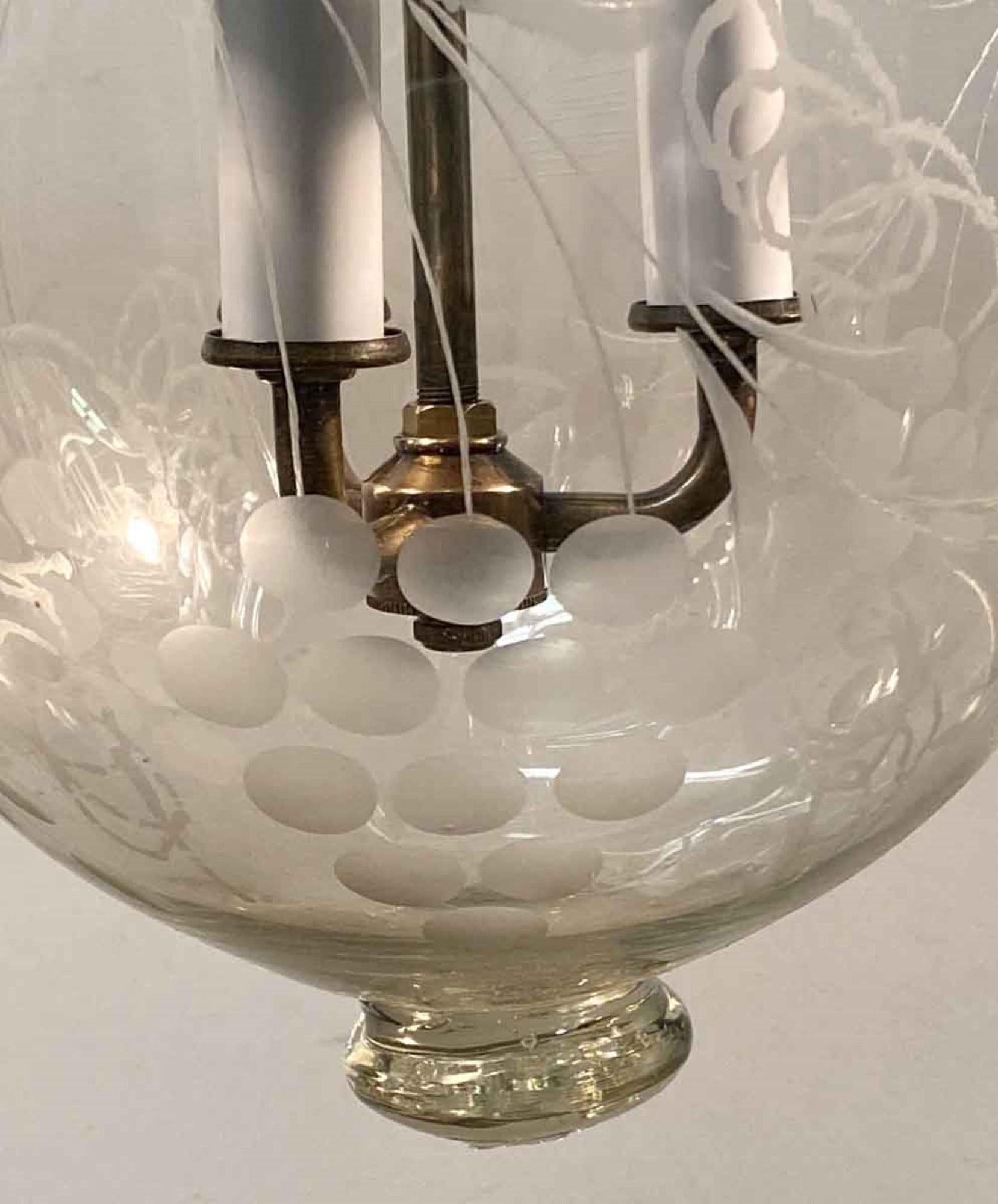 antique bell jar pendant light