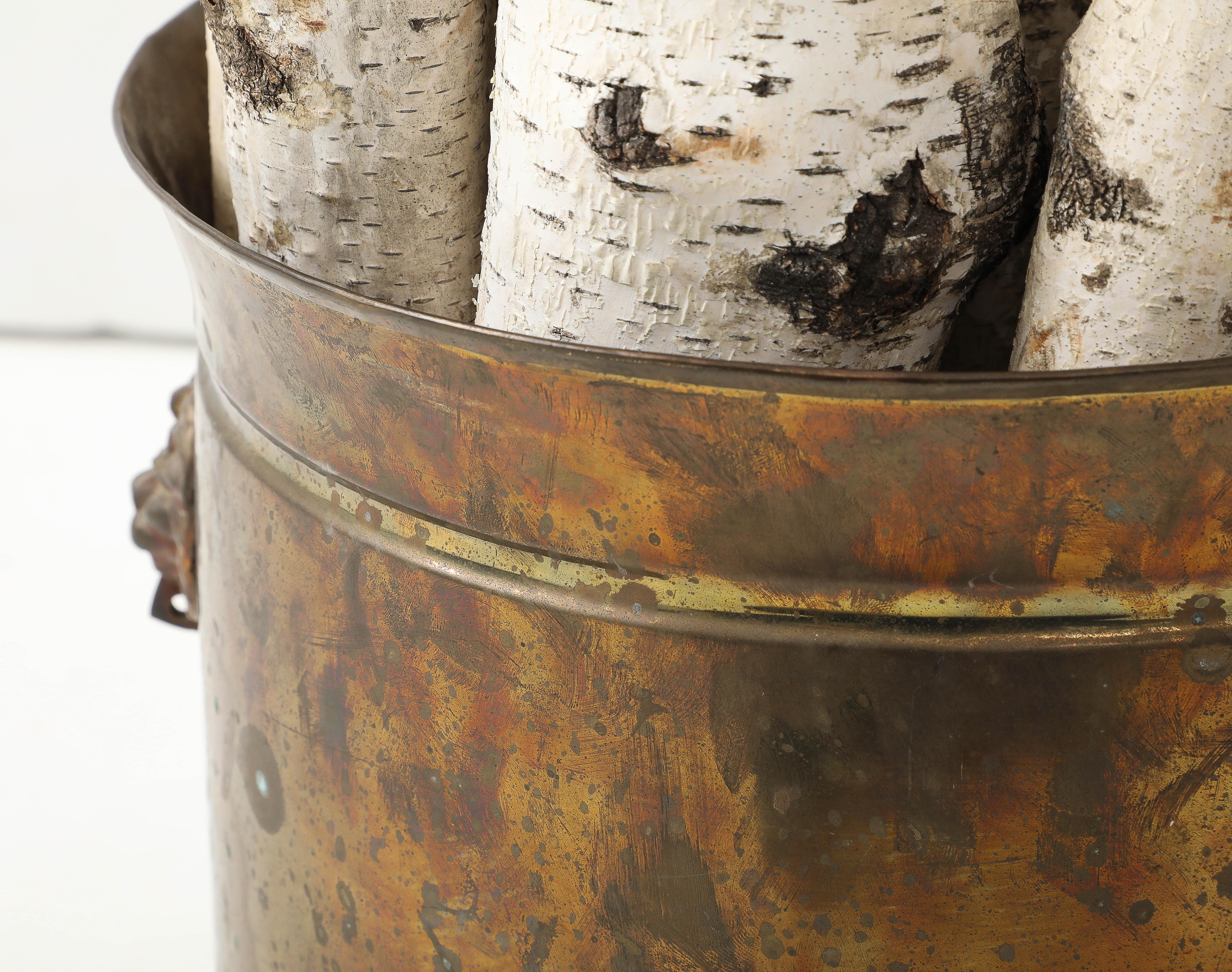 20th Century English Coal Scuttle, Log Holder For Sale