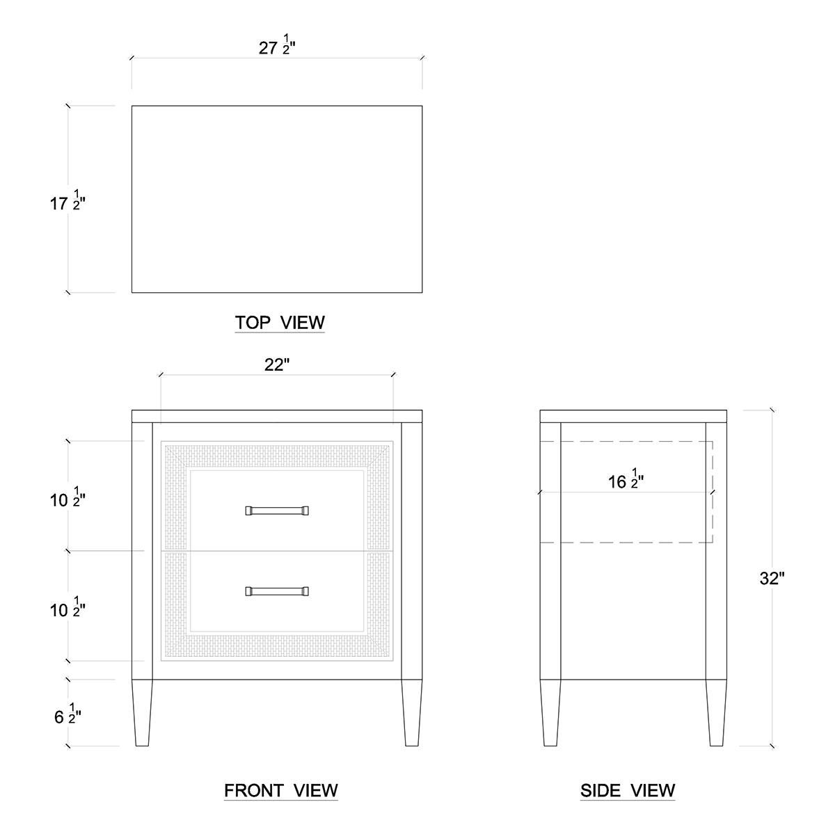 English Coastal Modern Nightstand For Sale 3