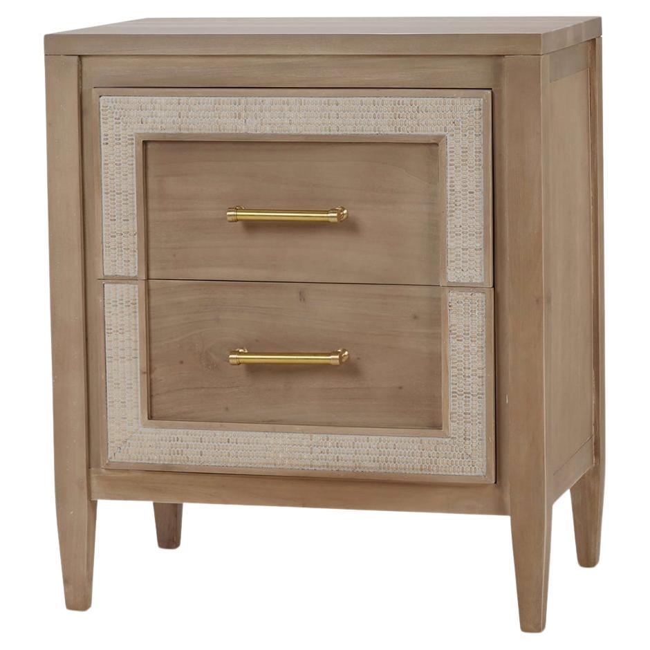English Coastal Modern Nightstand