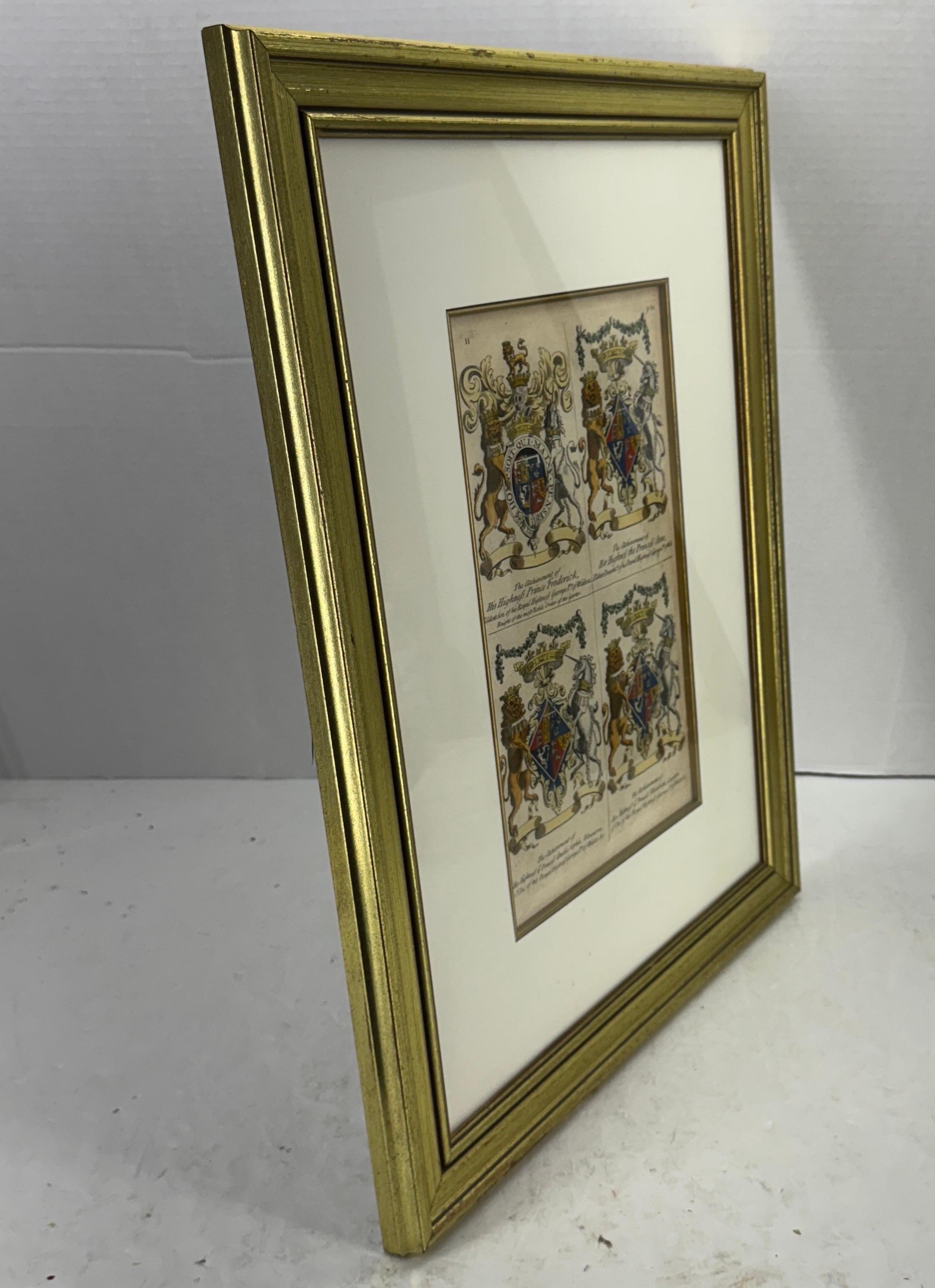 Escudo de Armas Inglés Impresión artística de Joseph Edmondson Marco de pan de oro en venta 5