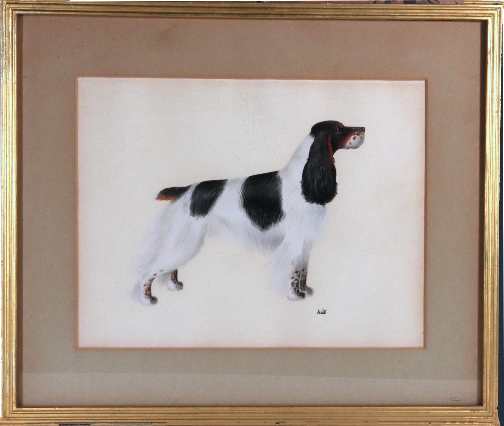 English Cocker Spaniel Watercolor and Gouache Pictures- A Set of Six In Good Condition In Downingtown, PA