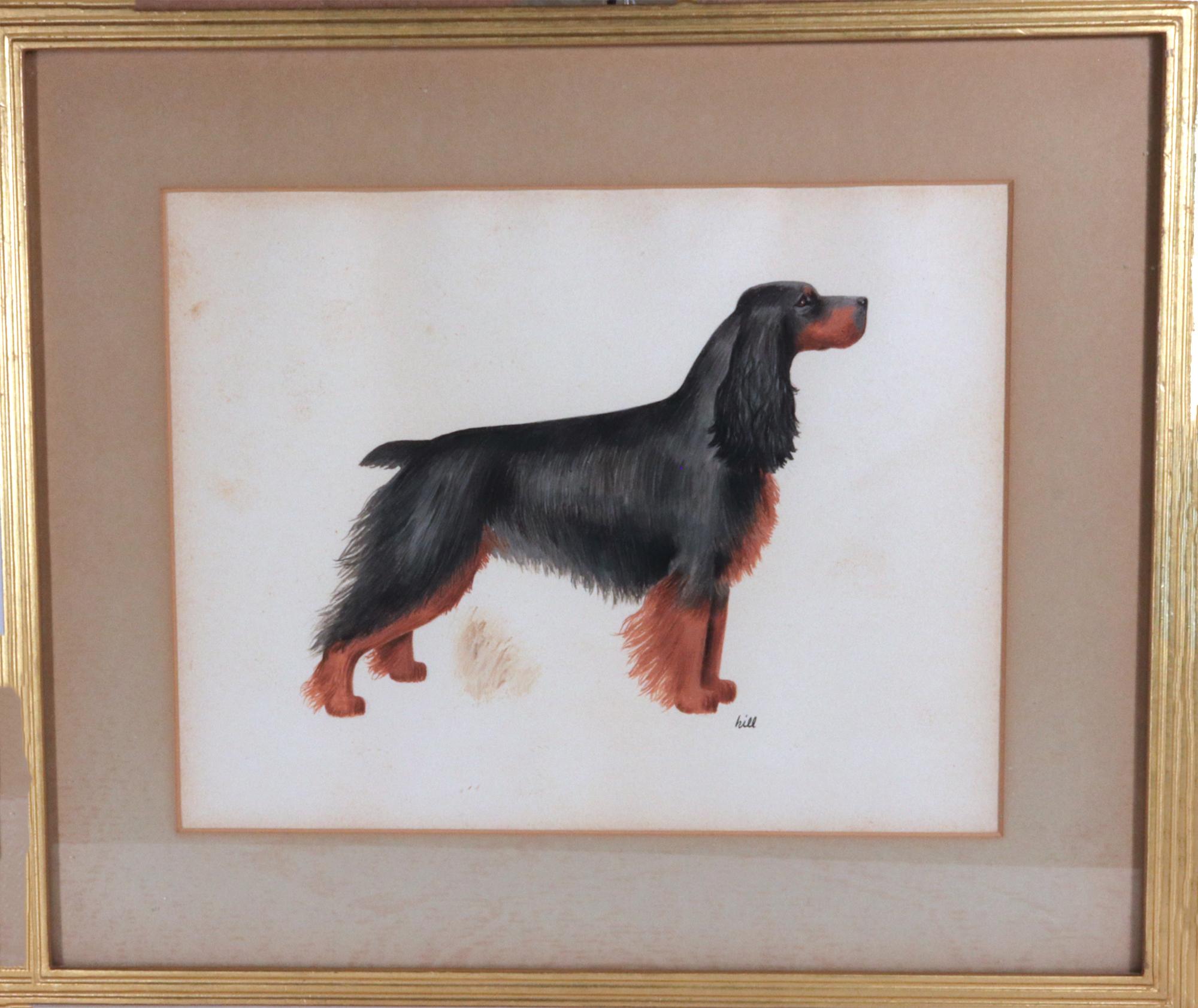 20th Century English Cocker Spaniel Watercolor and Gouache Pictures- A Set of Six