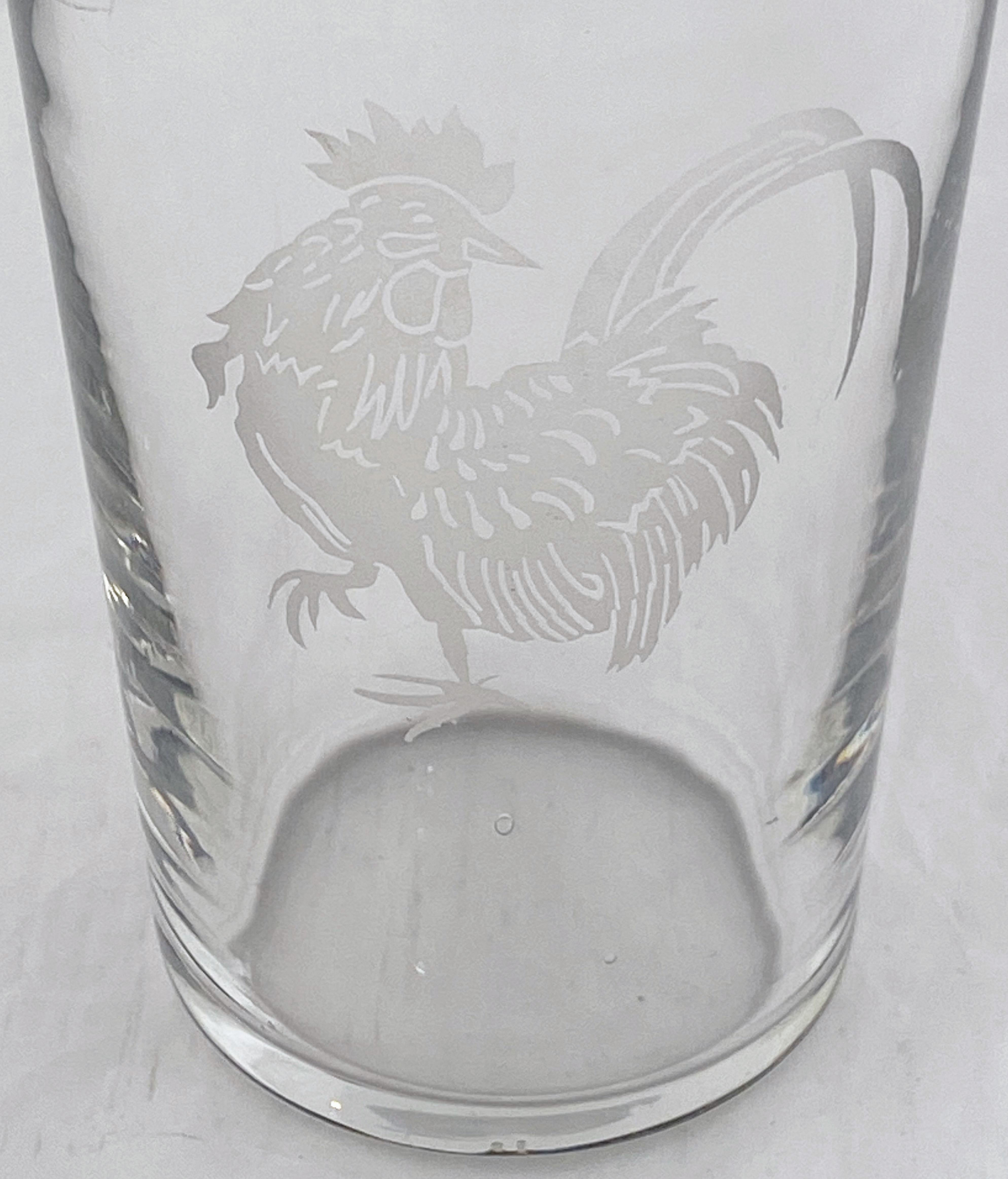 English Cocktail Drinks or Martini Shaker with Cockerel by James Dixon & Sons 1