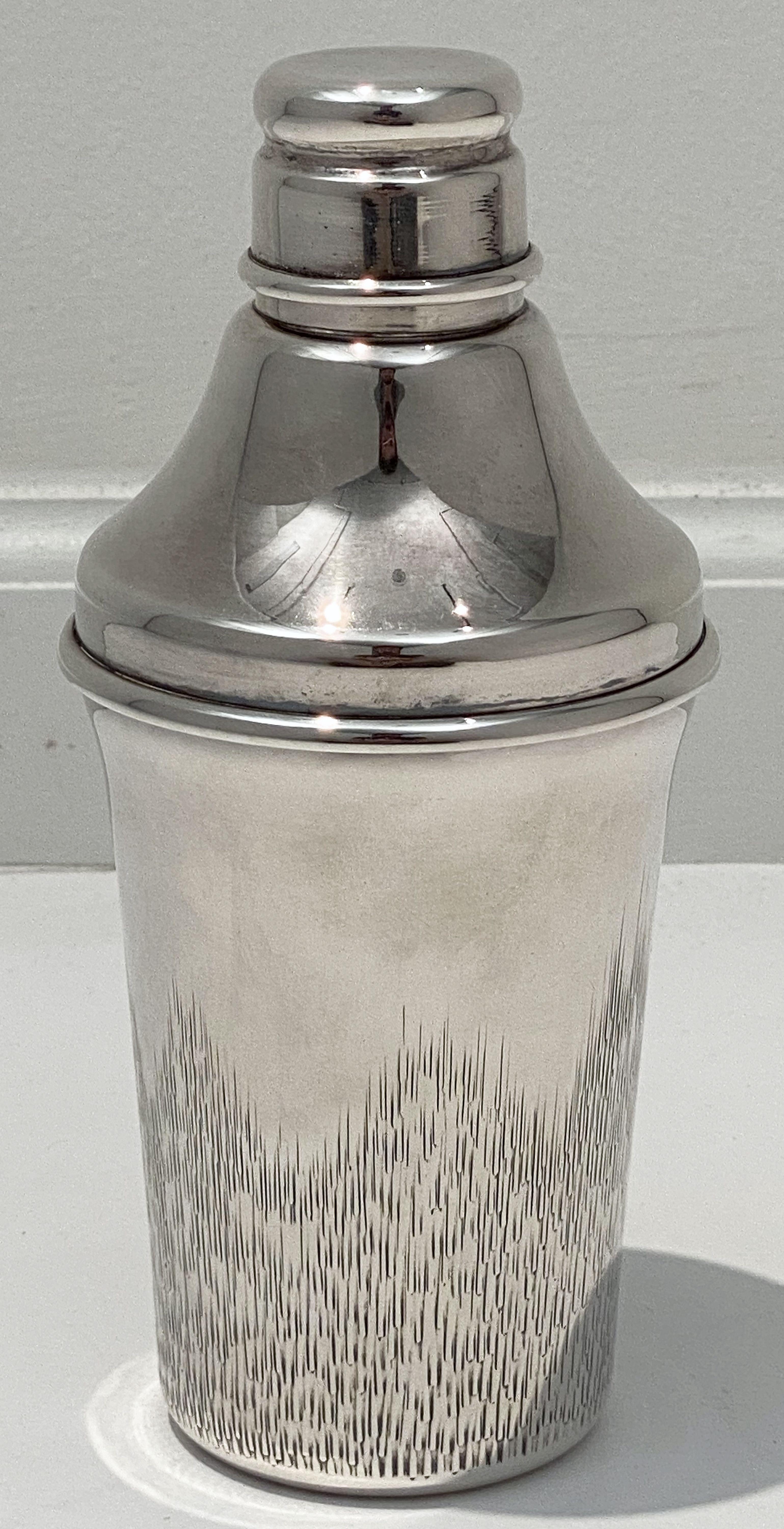 Silver Plate English Cocktail or Martini Shaker by Parkin Silversmiths