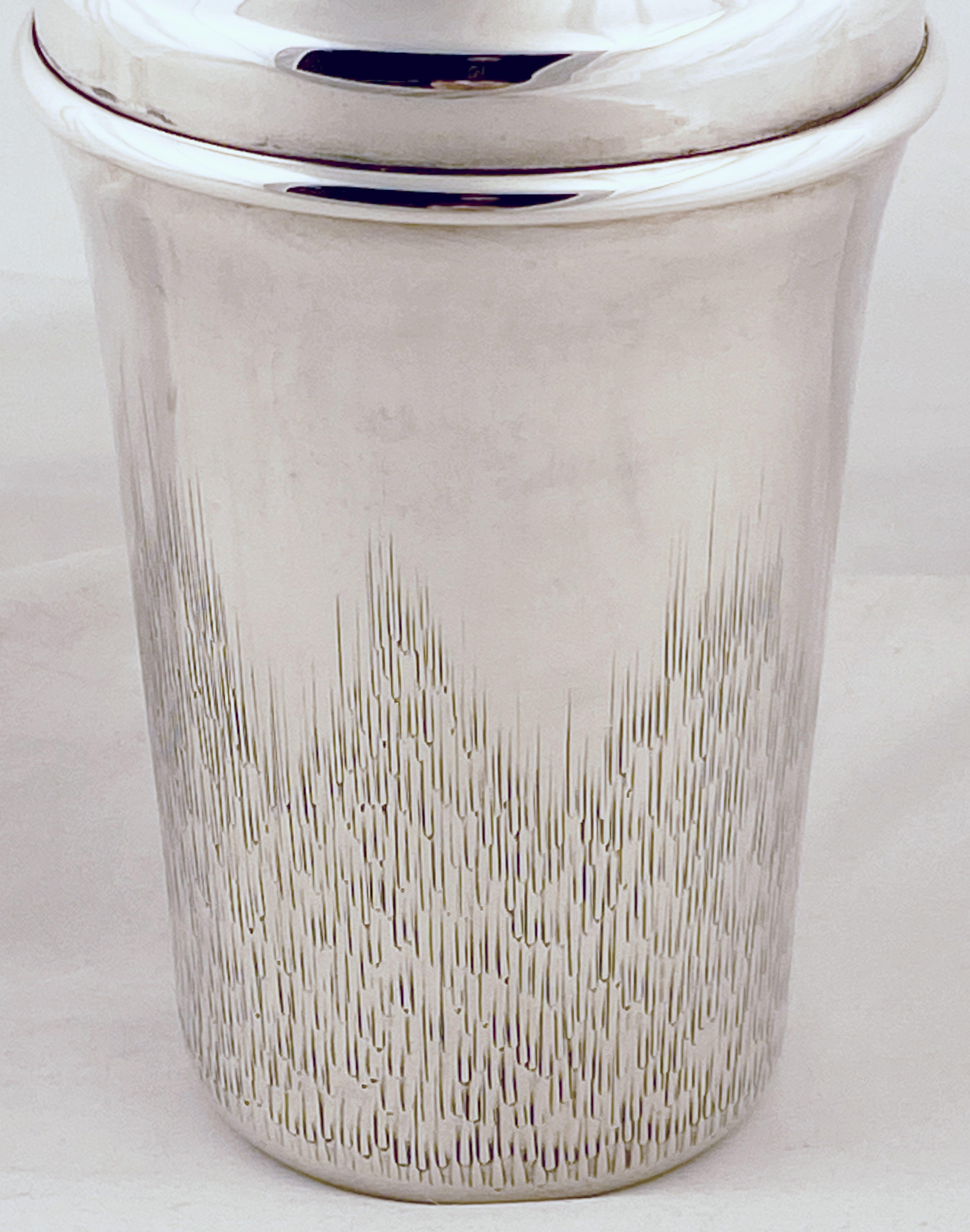 English Cocktail or Martini Shaker by Parkin Silversmiths 4