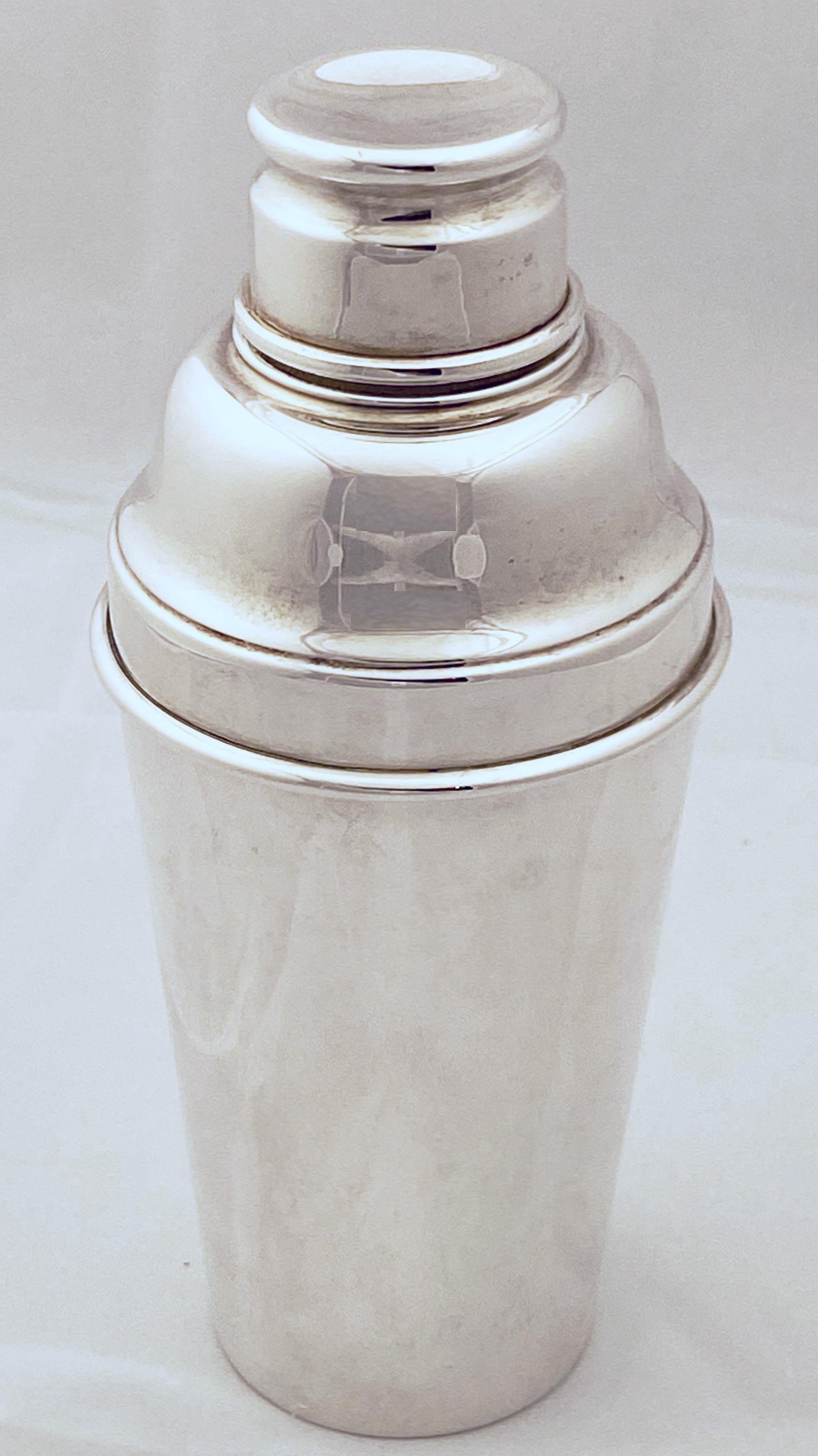 20th Century English Cocktail or Martini Shaker from the Art Deco Era by Angora