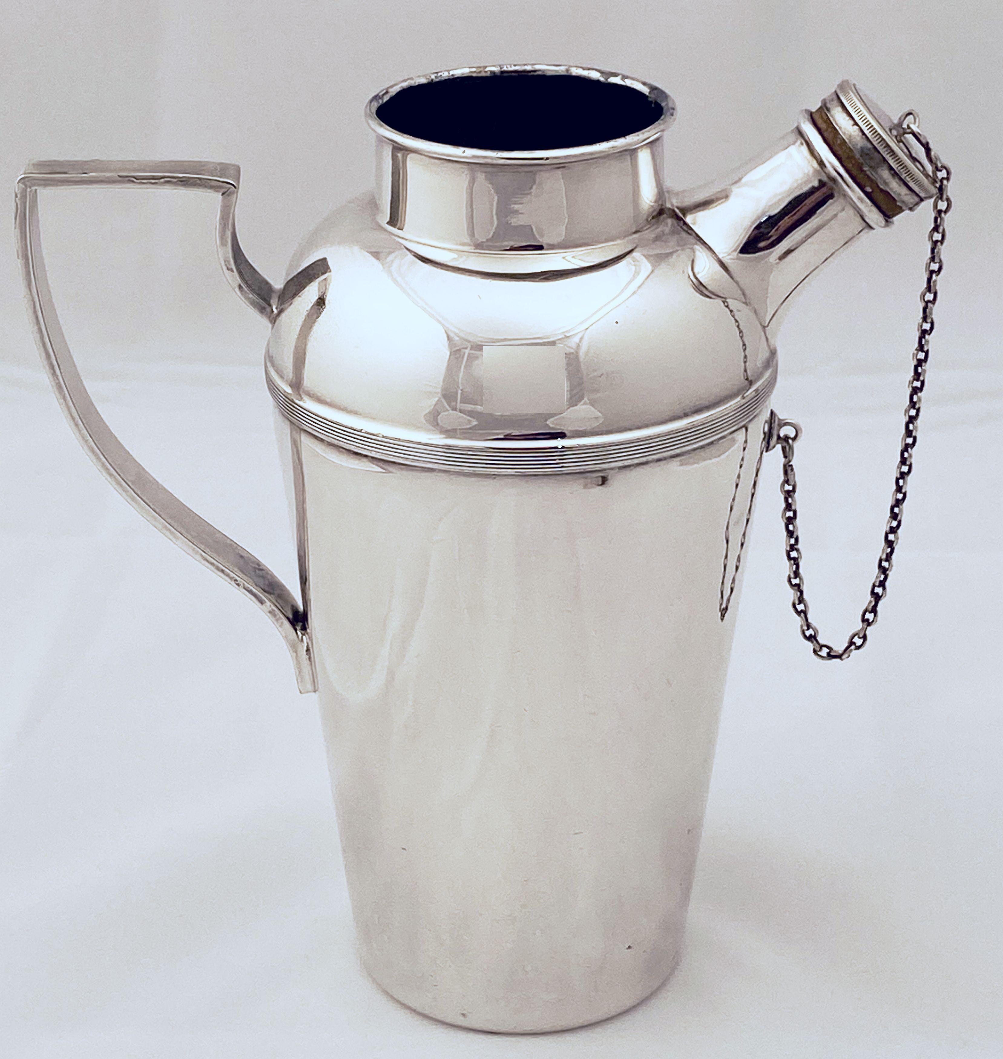 English Cocktail or Martini Shaker from the Art Deco Period by James Dixon 7