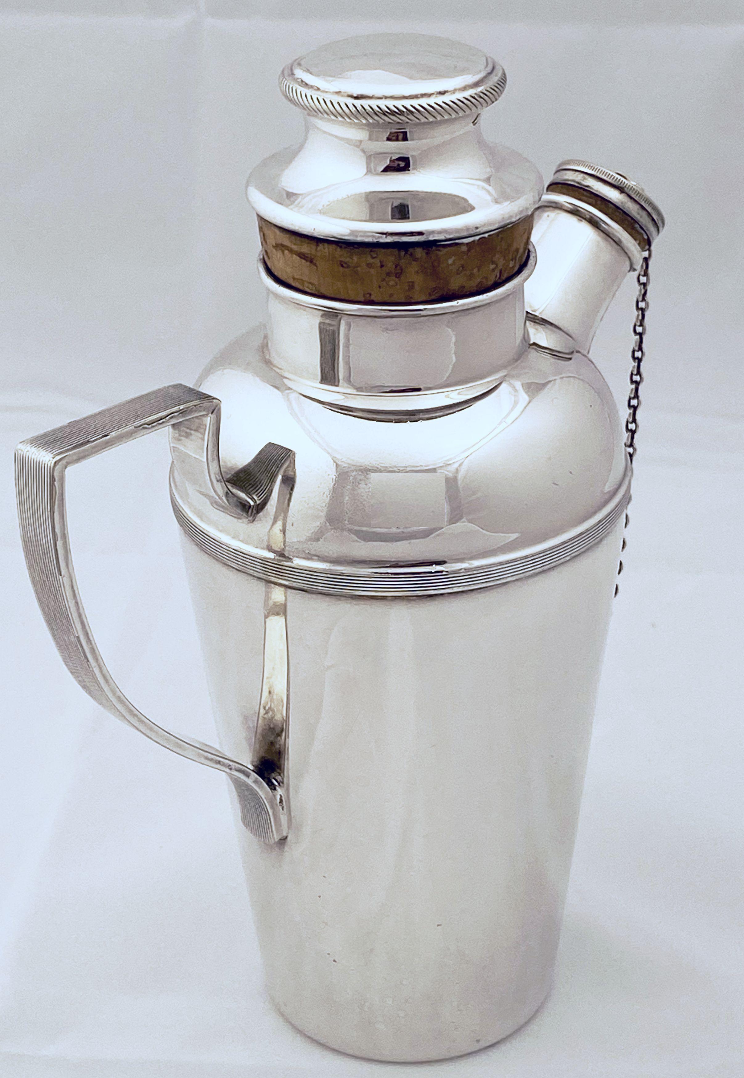 English Cocktail or Martini Shaker from the Art Deco Period by James Dixon 12