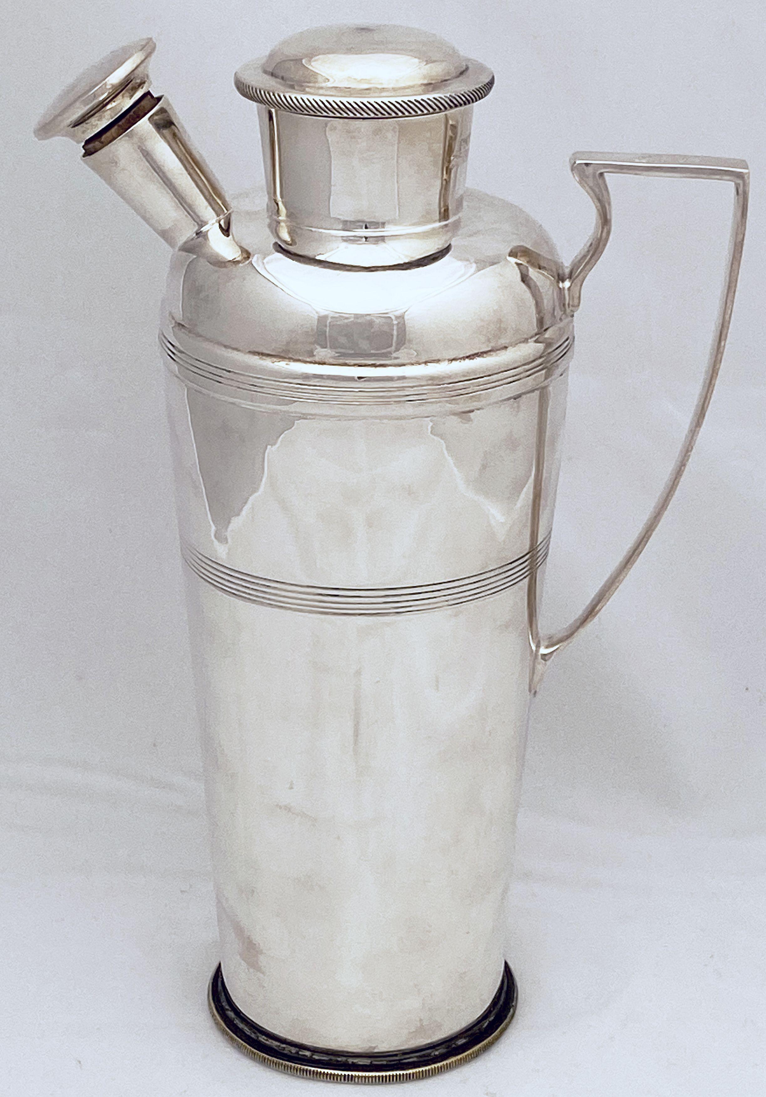 20th Century English Cocktail or Martini Shaker from the Art Deco Period