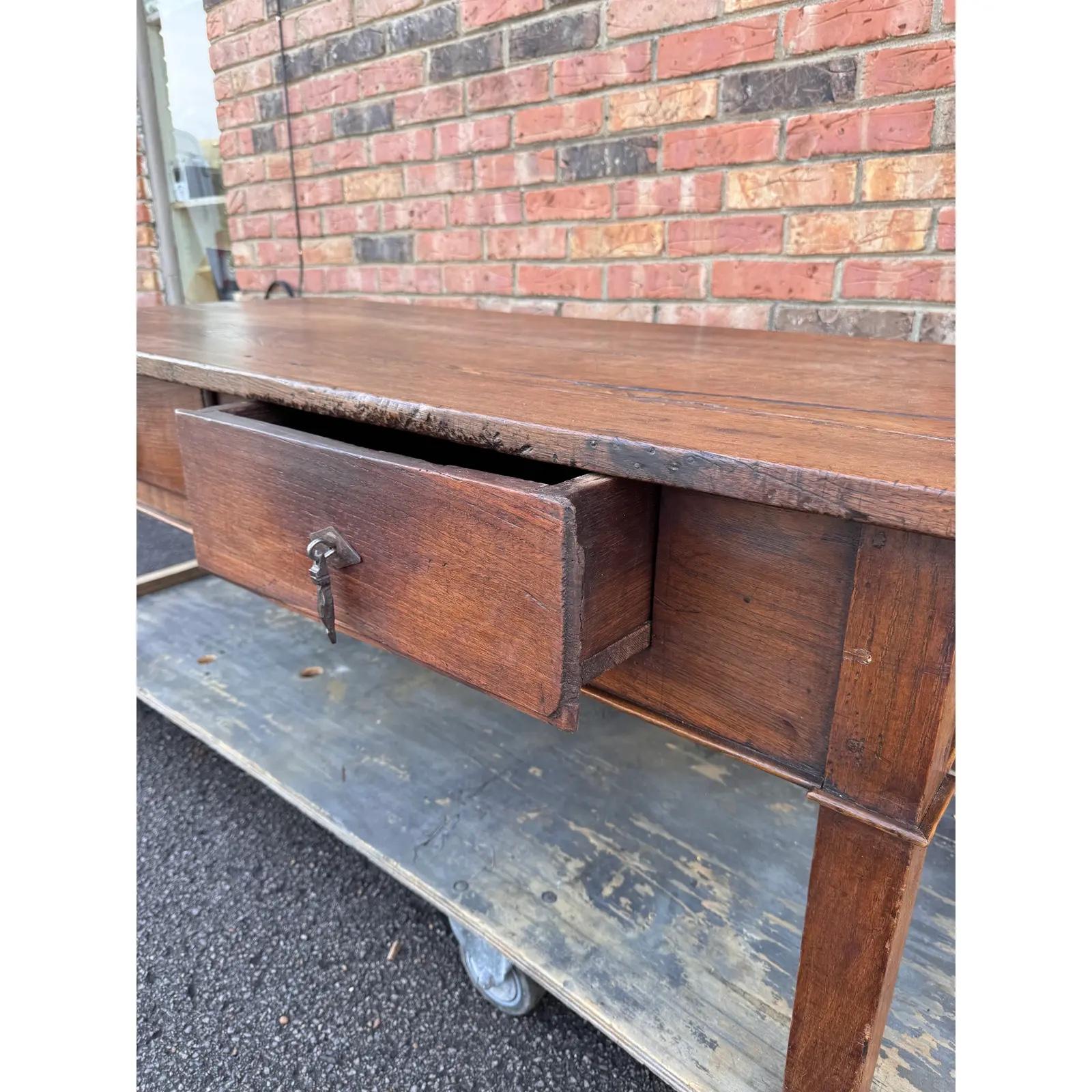 French English Coffee Table With Drawers For Sale
