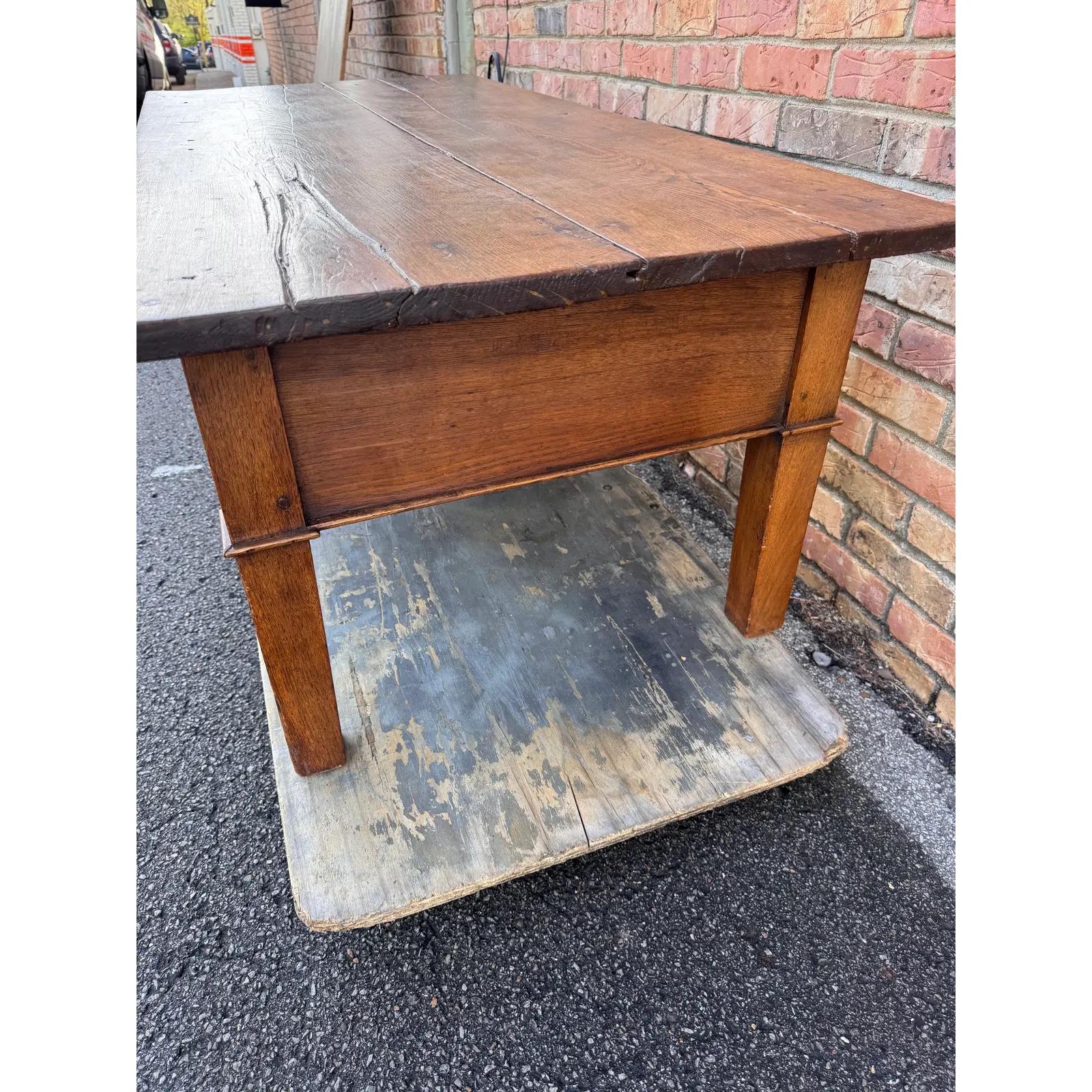 English Coffee Table With Drawers For Sale 1