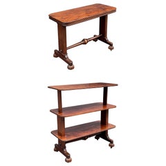 English Collapsible or Telescopic Console of Mahogany from the William IV Era