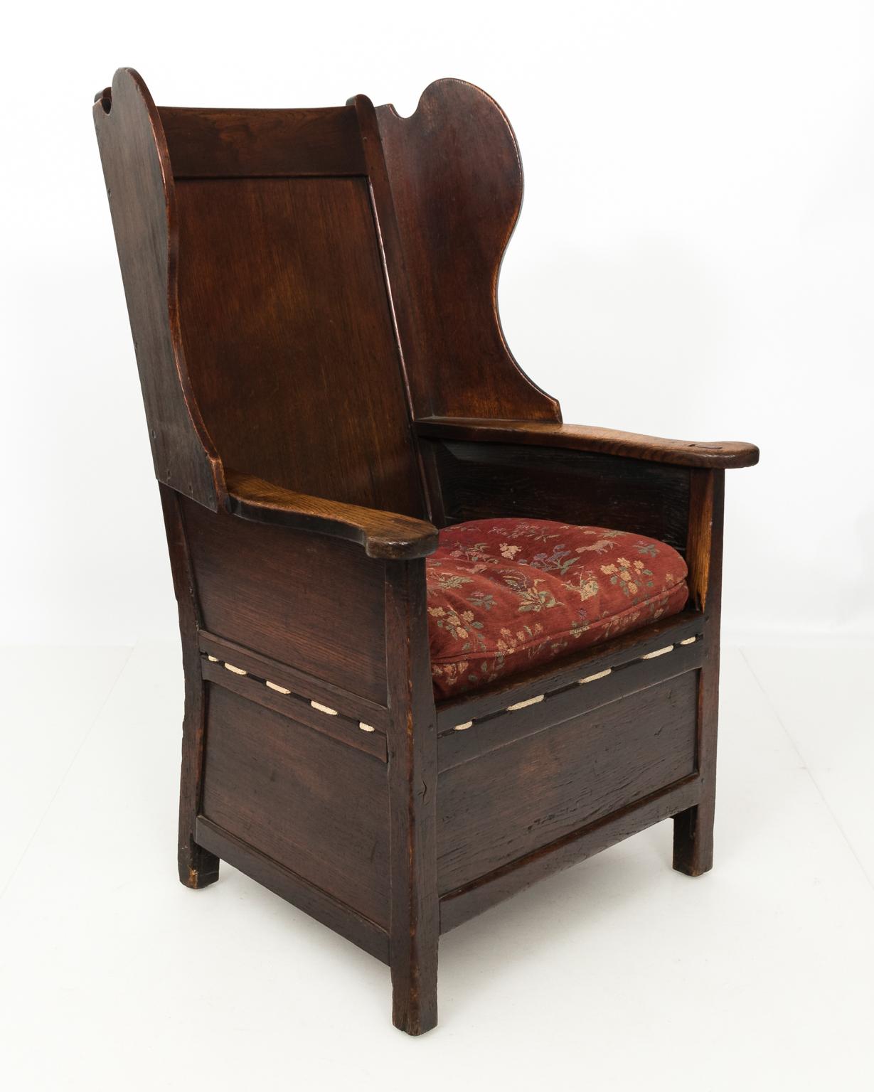 English Colonial Oak Chair For Sale 1