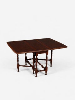 English Colonial Style Drop-Leaf Gateleg Table w/ Drawer