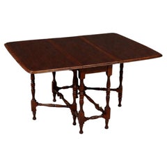 English Colonial Style Drop-Leaf Gateleg Table w/ Drawer