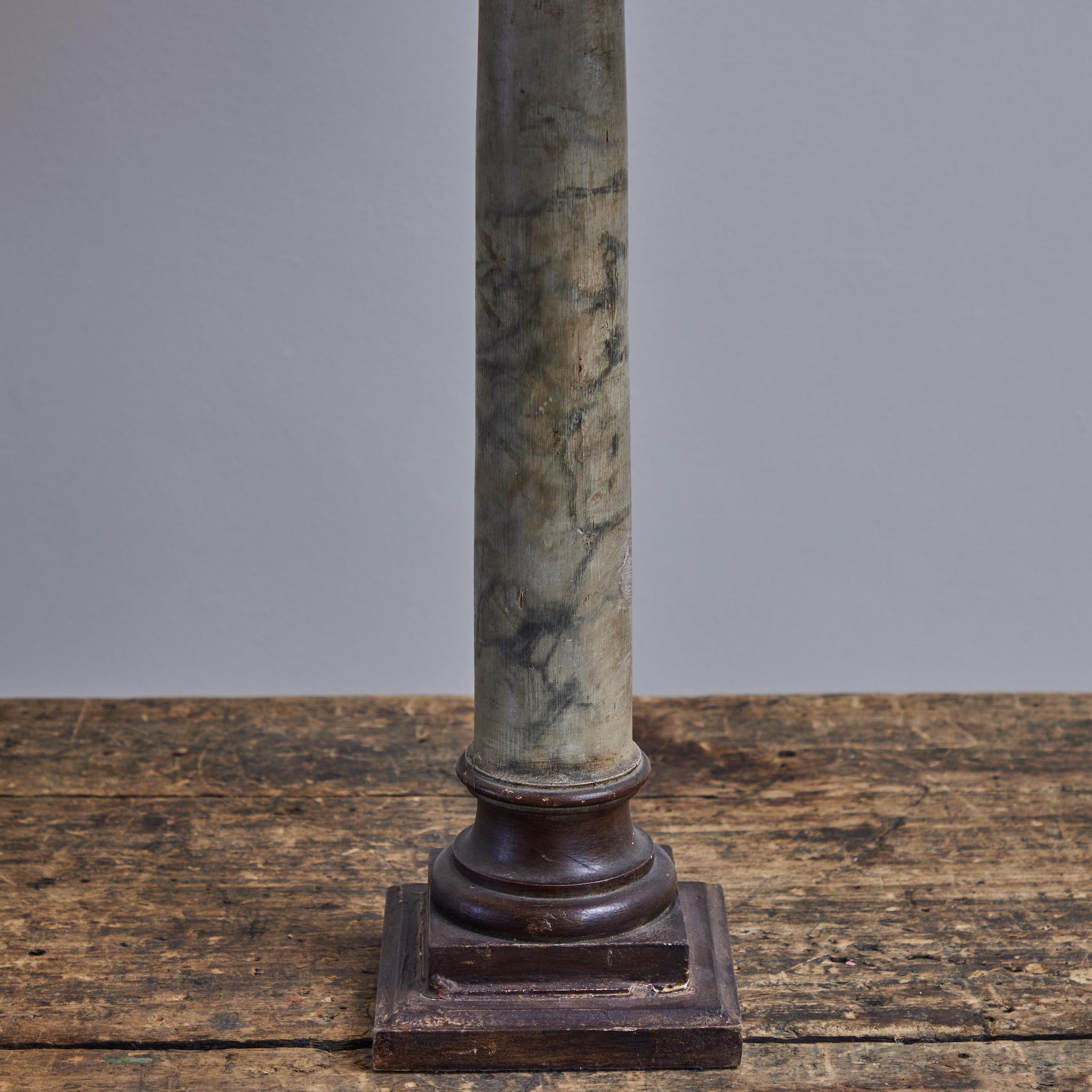 Late Victorian English Column Lamp, circa 1880 For Sale