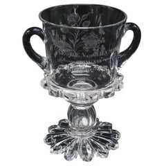 Gobelet en verre commémoratif anglais pour la couronnement de George en 1911