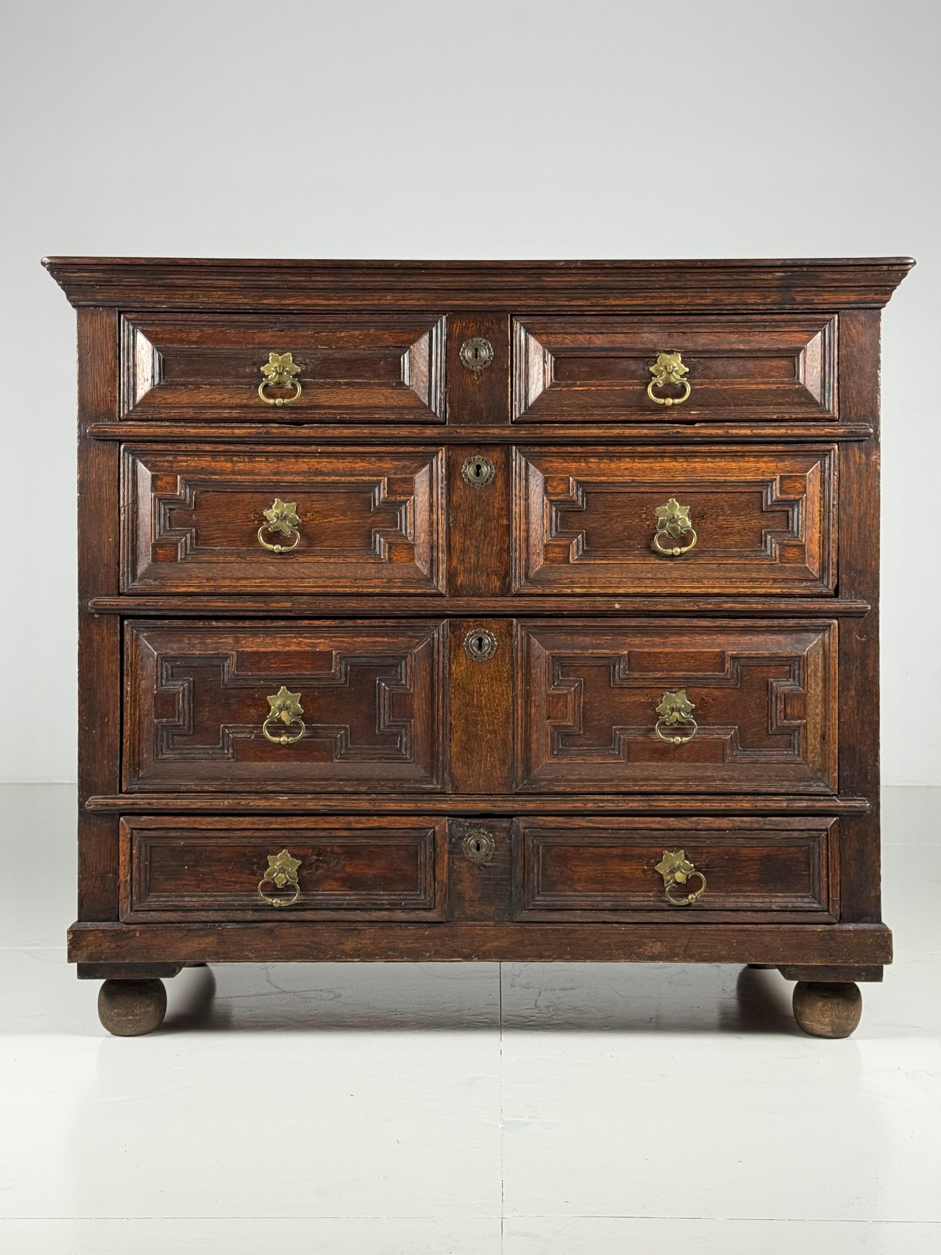 English Commode 17th Century Oak For Sale 8