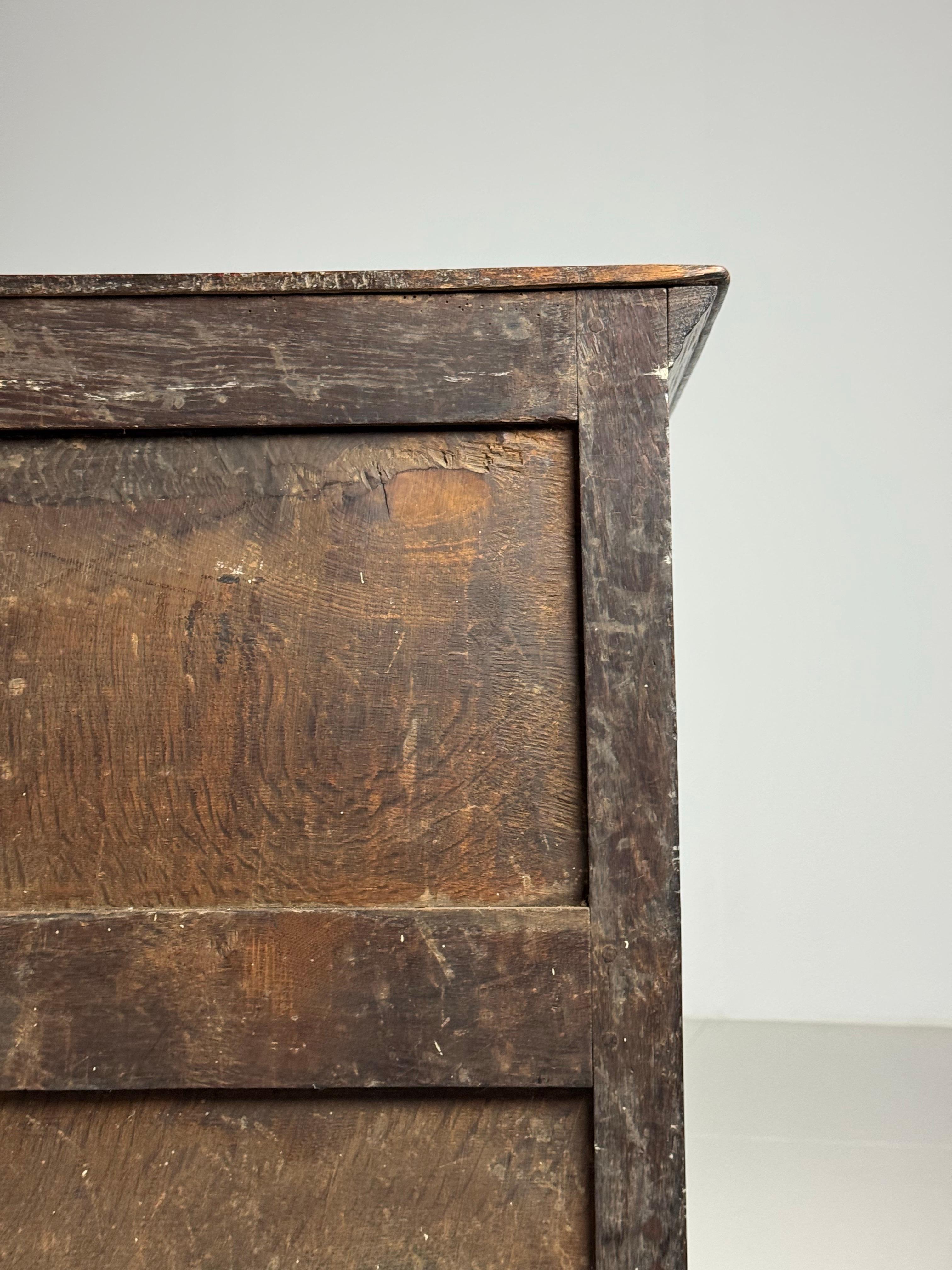 Late 17th Century English Commode 17th Century Oak For Sale