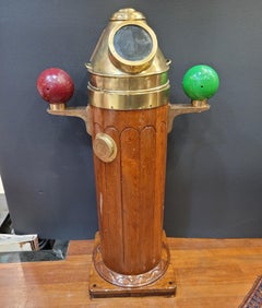 English Compass Ship's log, 40's, teak and brass, 19th century compass. XIX