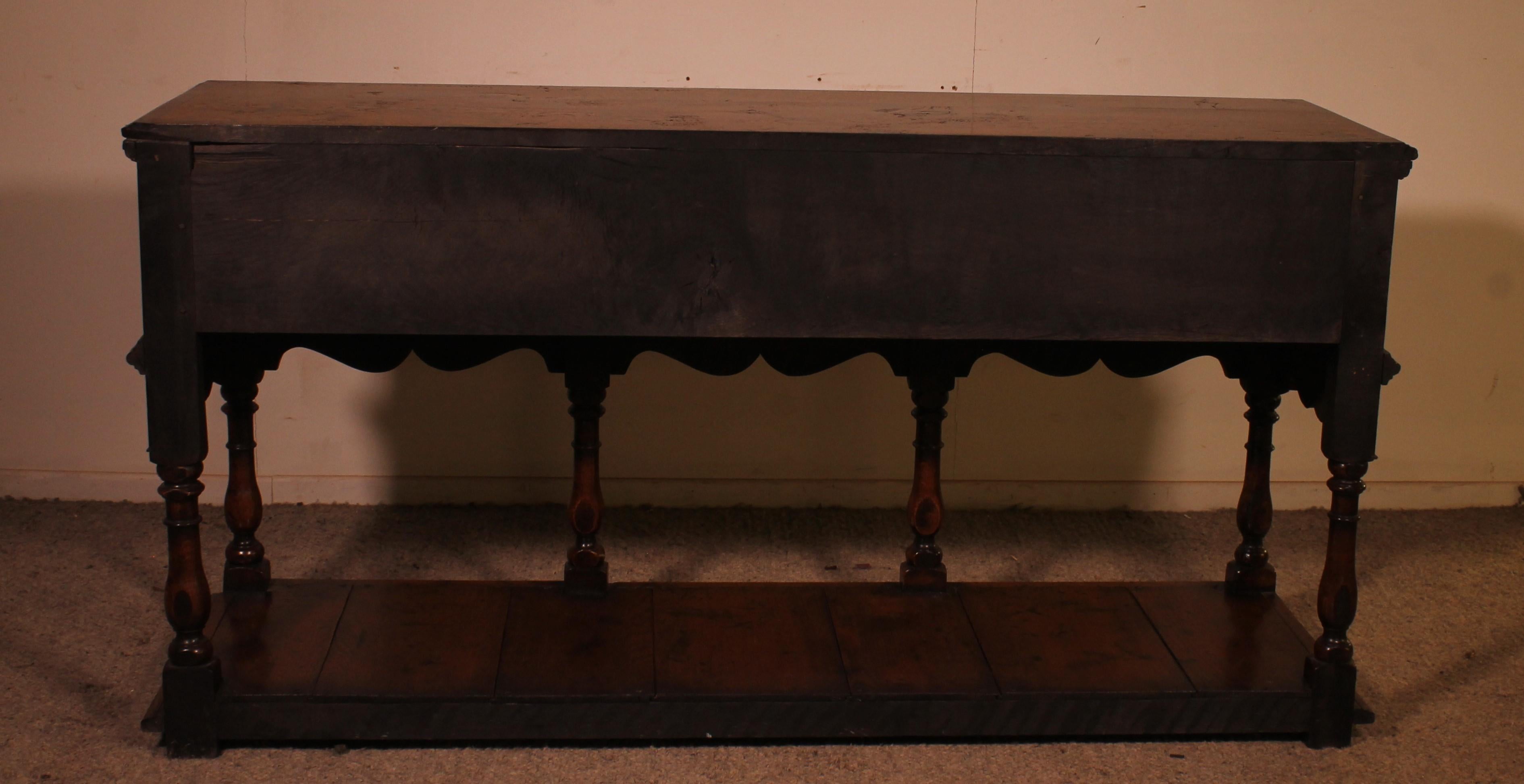 English Console Called Dresser Base In Oak For Sale 2