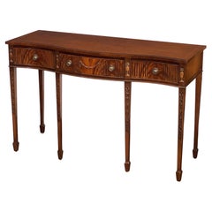 English Console Server or Buffet Table of Mahogany in the Sheraton Style 