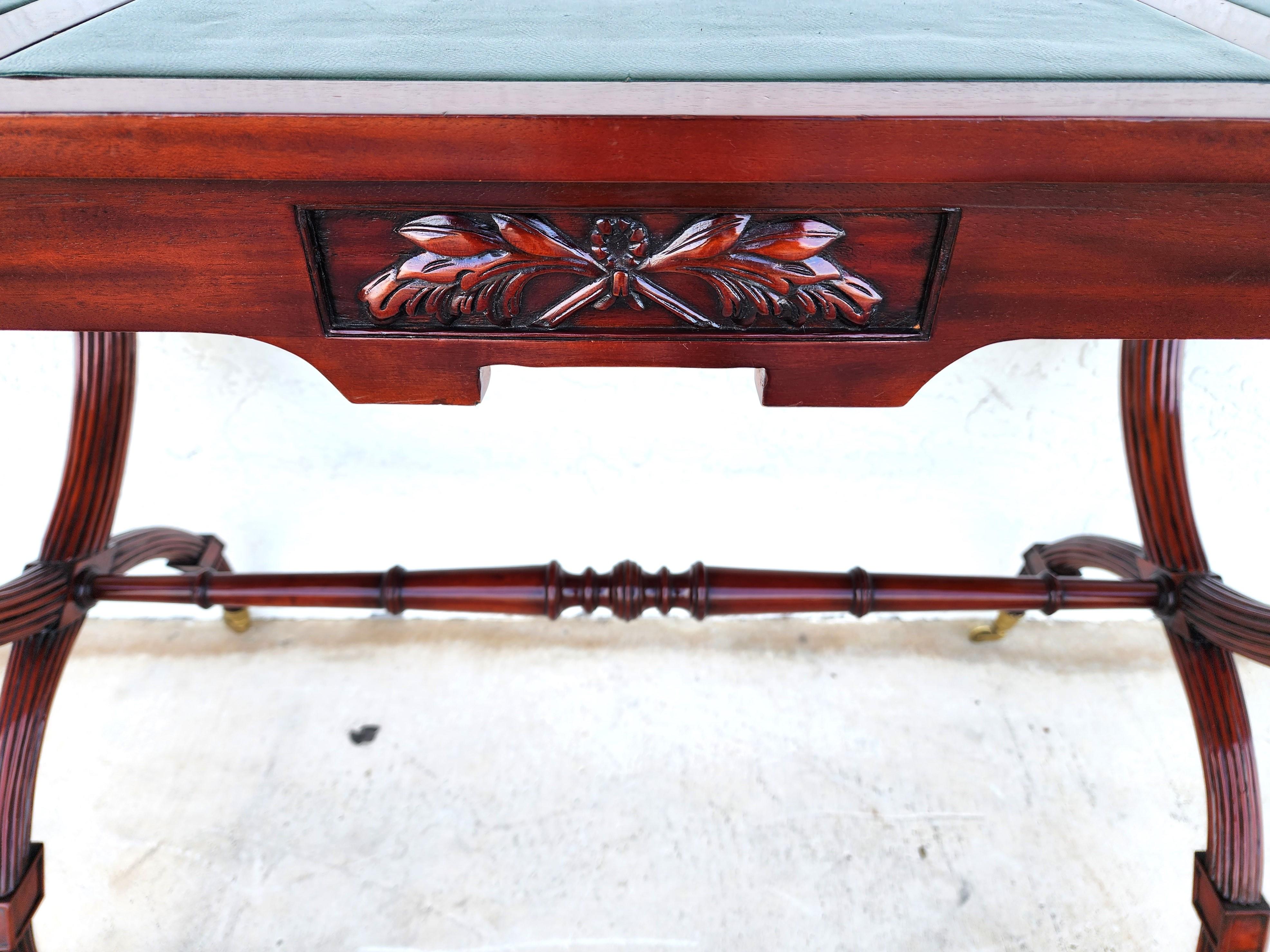Late 20th Century English Console Table Charles X Style Rolling For Sale