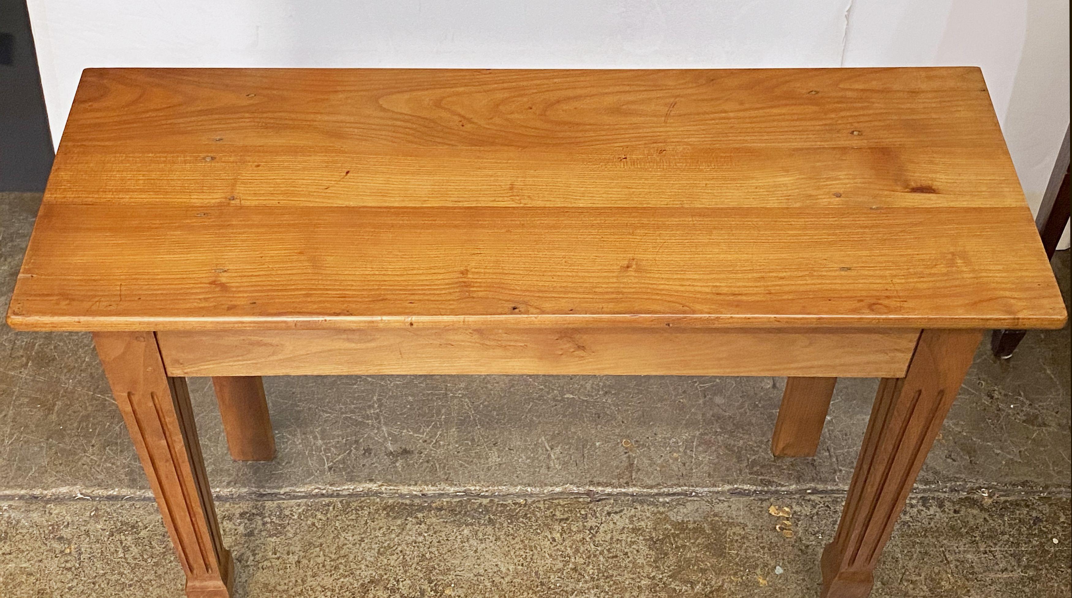 English Console Table of Cherry, 'Two of Two' For Sale 5