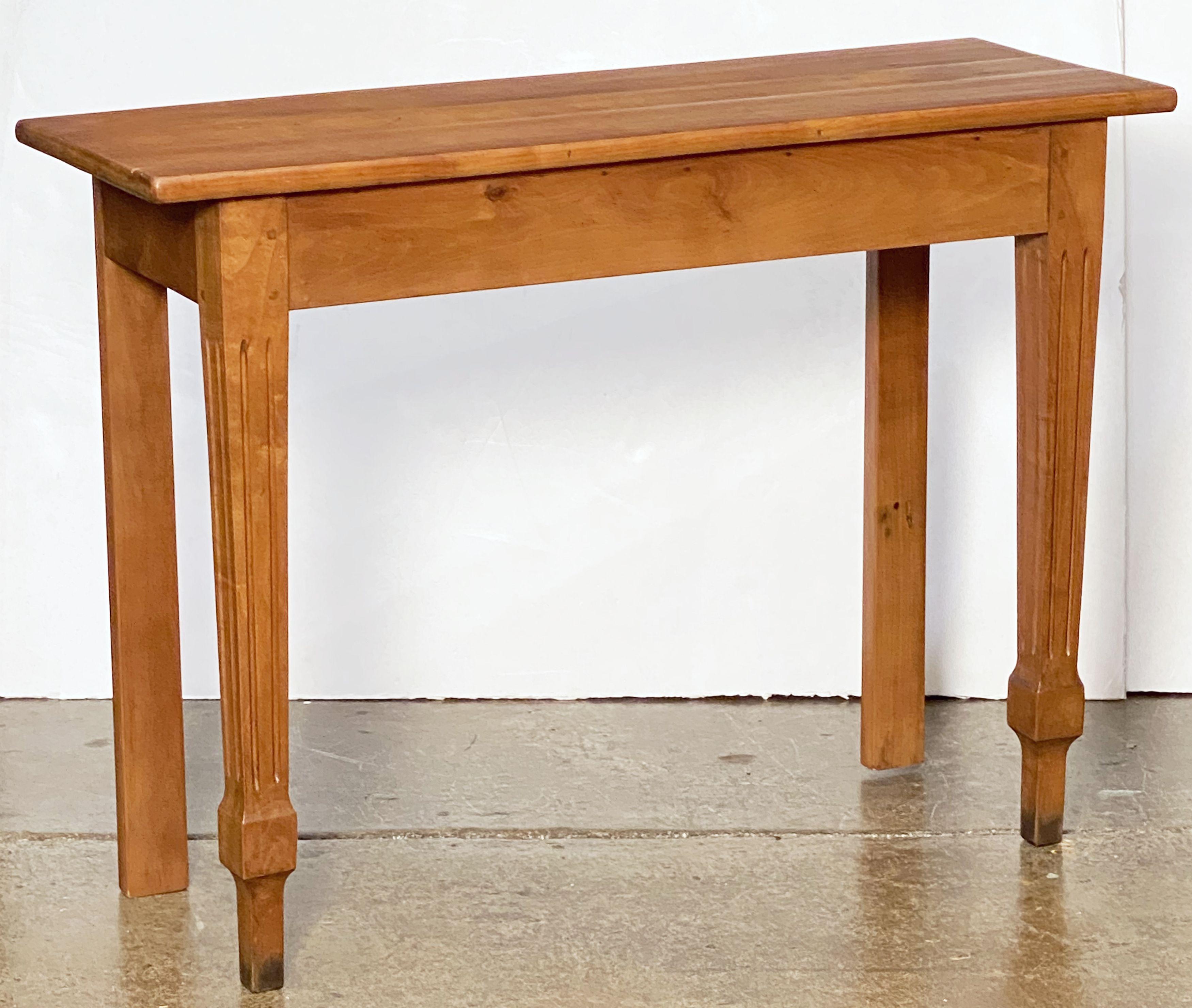 English Console Table of Cherry, 'Two of Two' For Sale 10