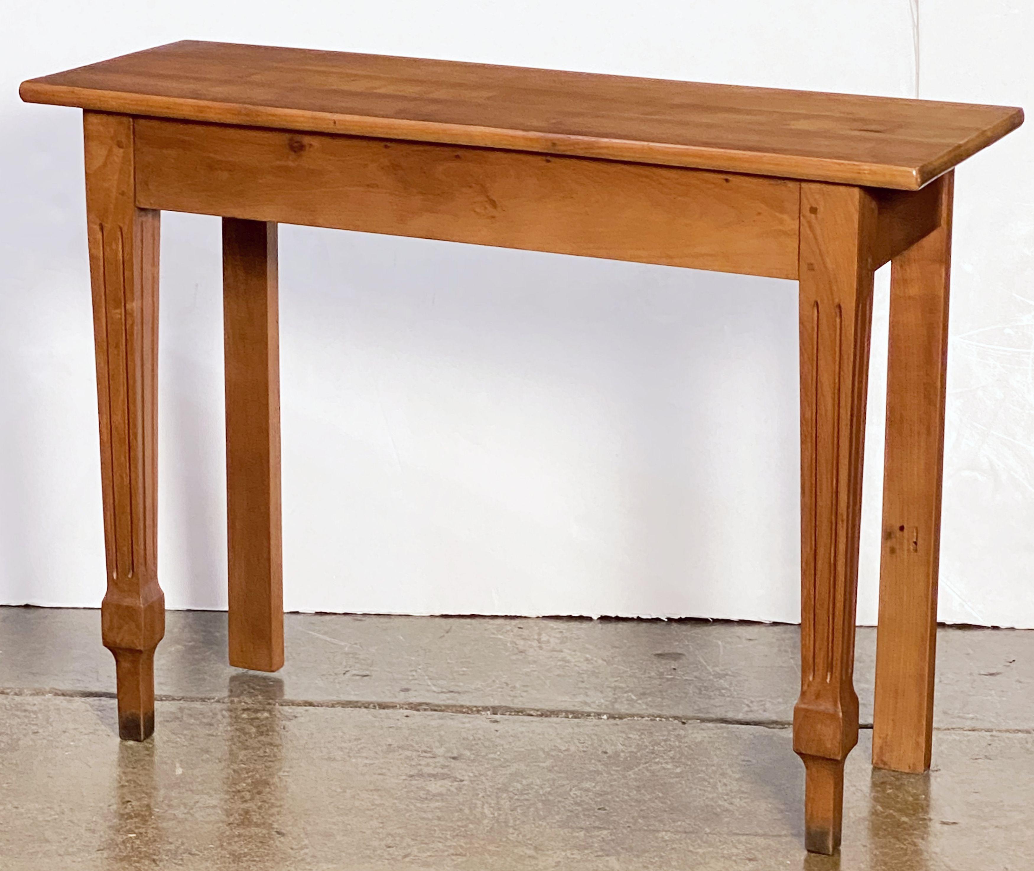 English Console Table of Cherry, 'Two of Two' For Sale 11