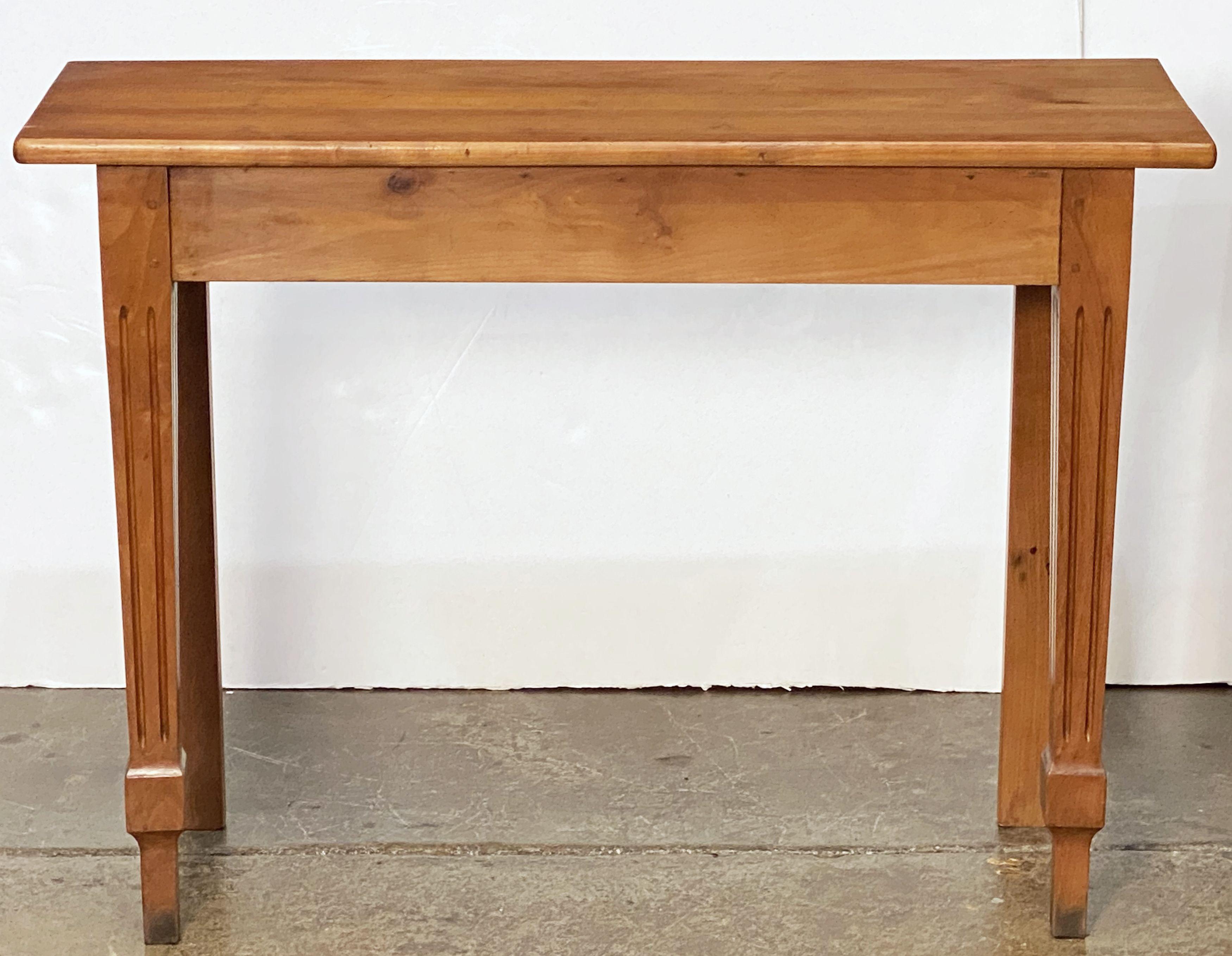 console table cherry wood