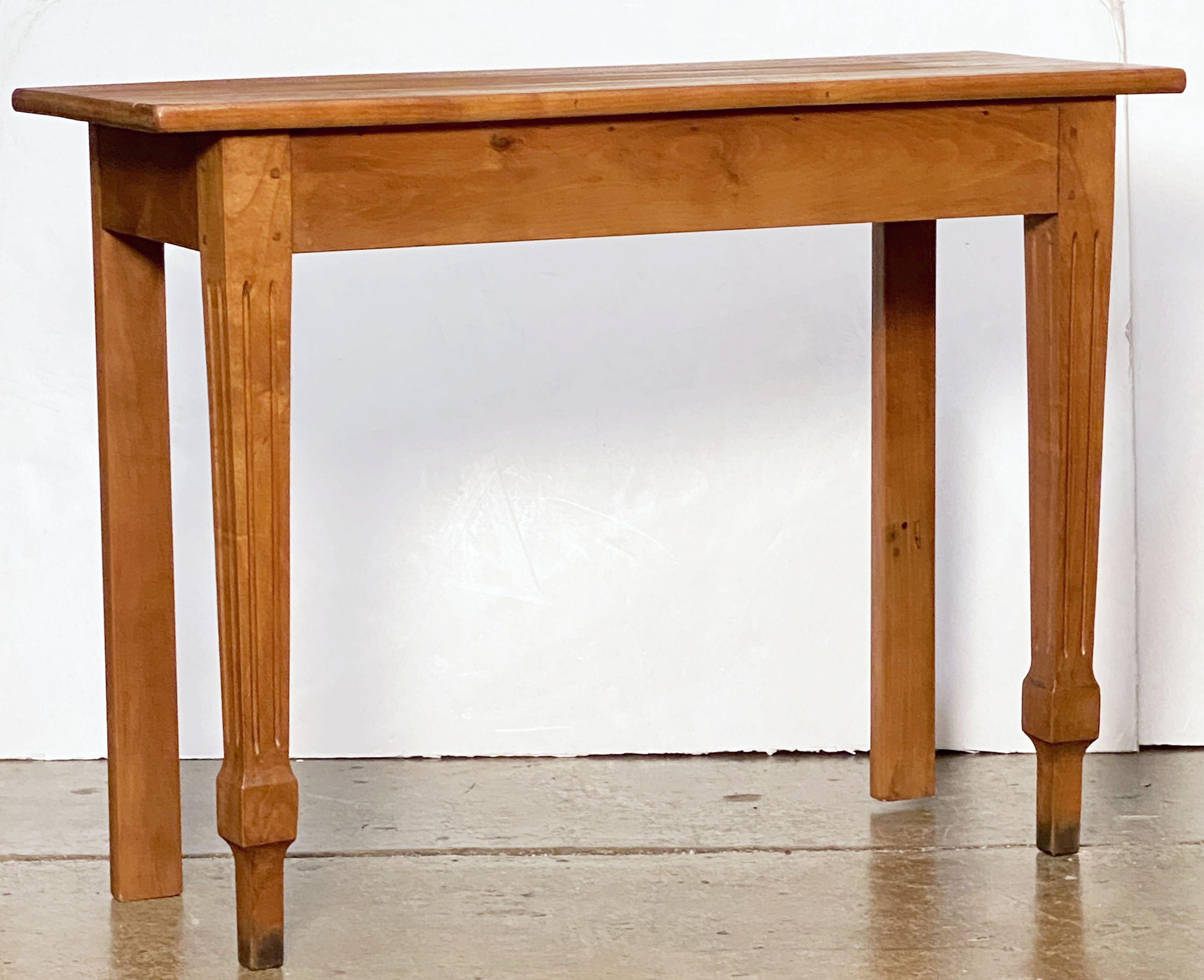 English Console Table of Cherry, 'Two of Two' In Good Condition For Sale In Austin, TX