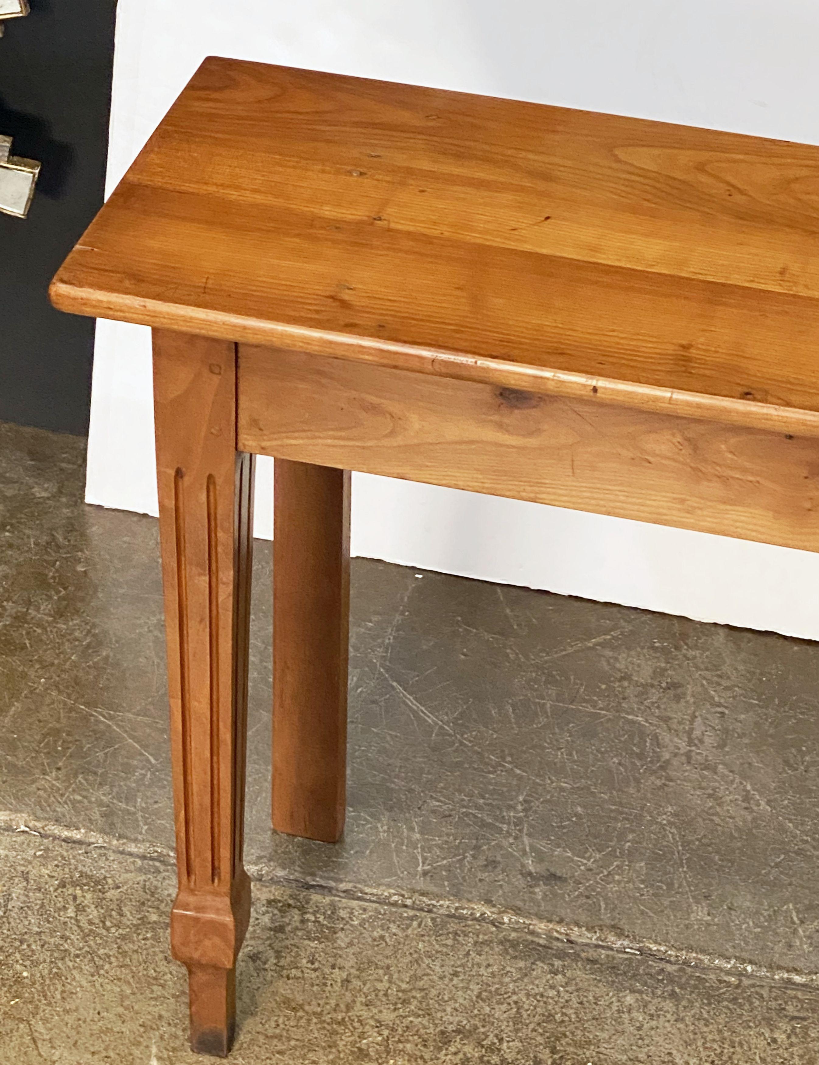 Wood English Console Table of Cherry, 'Two of Two' For Sale