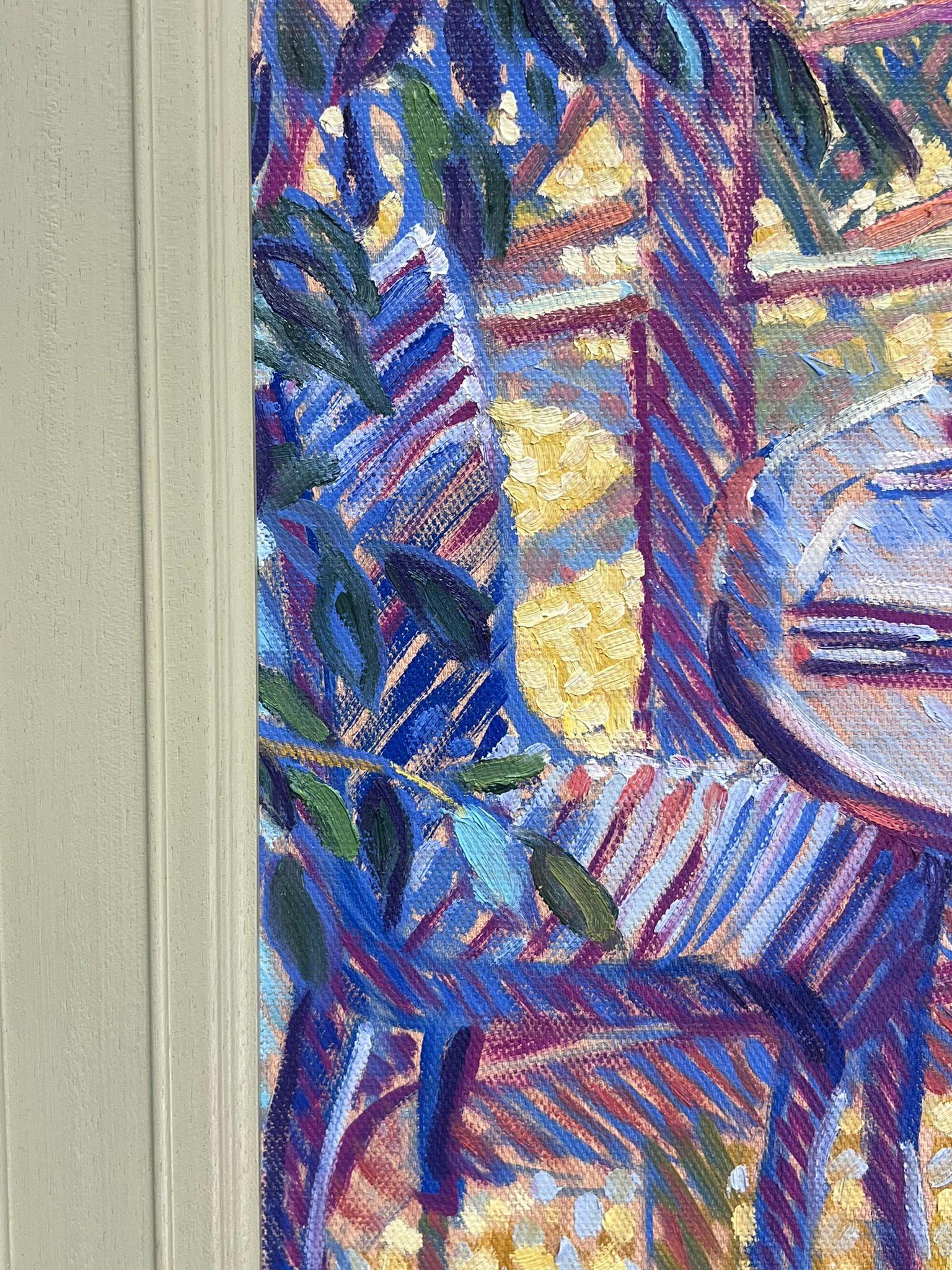 Interni da pranzo viola
Artista inglese, firmato in modo indistinto
contemporaneo / 21° secolo
olio su tela firmato, incorniciato
Incorniciato: 30,5 x 24,5 pollici
Tela: 24 x 18 pollici
Provenienza: Collezione privata, Inghilterra
Condit: Questo
