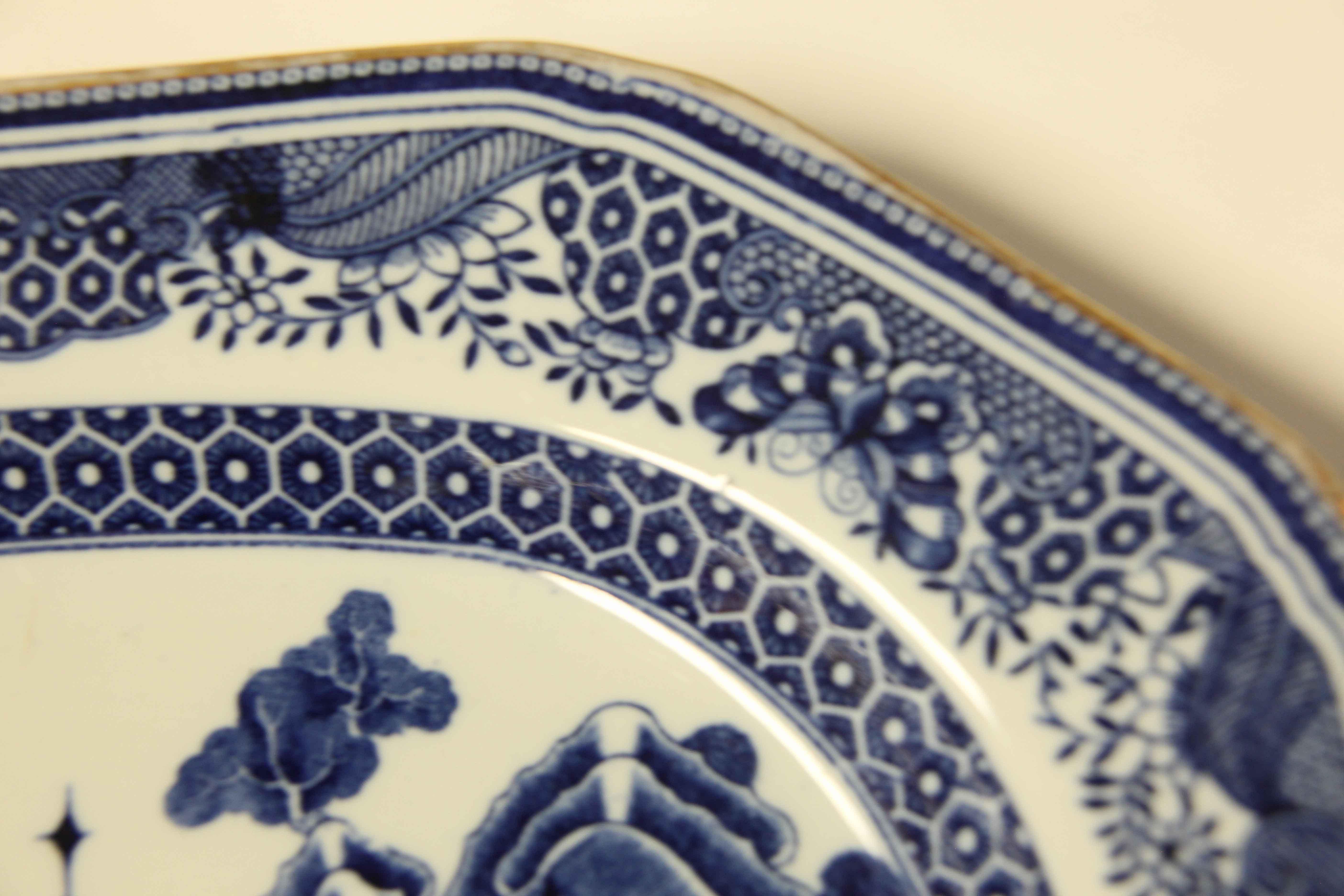 English Copeland Spode Blue and White Platter For Sale 5