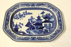 English Copeland Spode Blue and White Platter