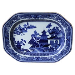 Vintage English Copeland Spode Blue and White Platter